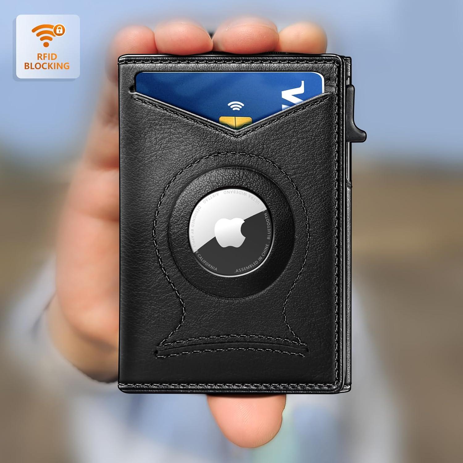 Billetera delgada Bulliant con clip y soporte para 9 tarjetas