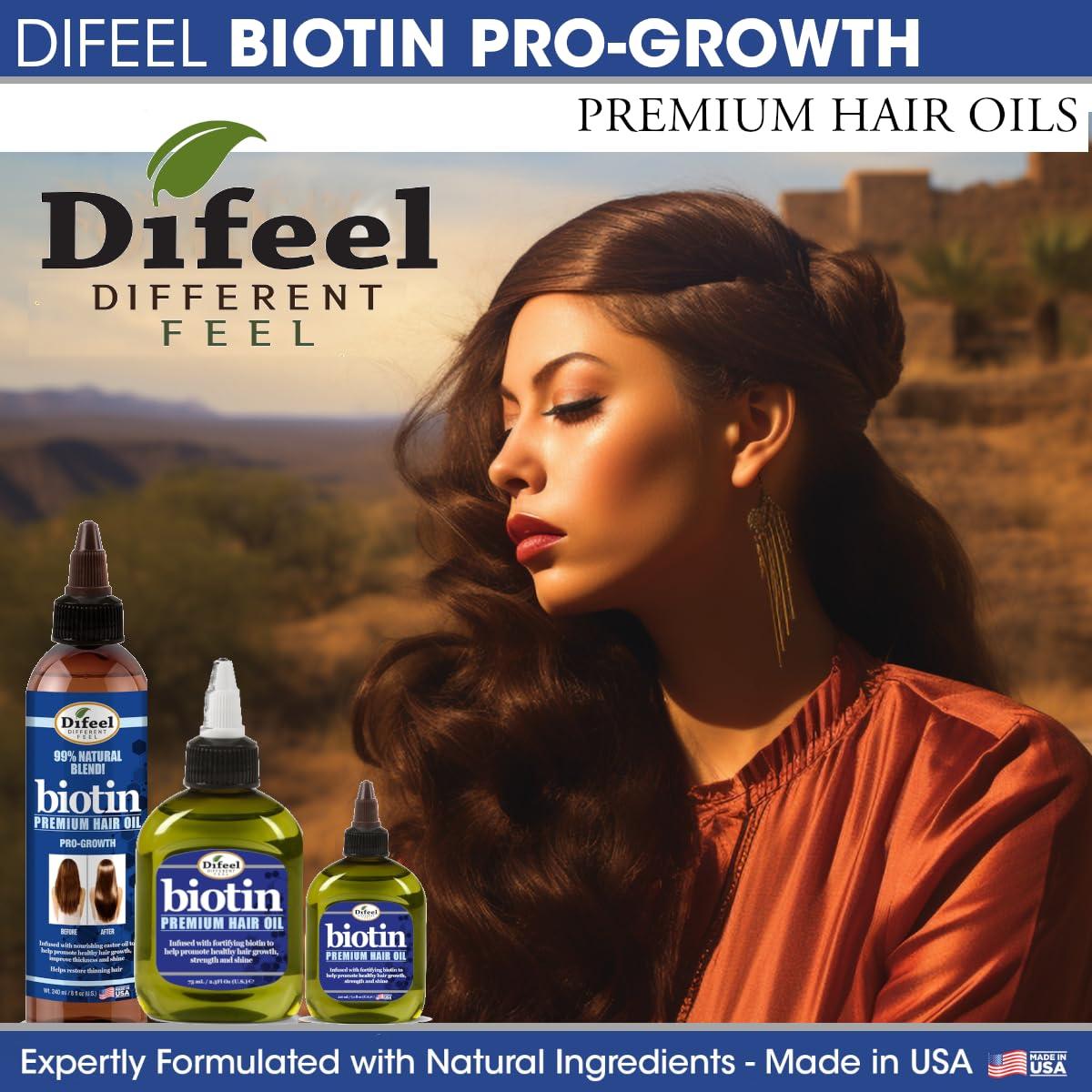 Aceite para Cabello Difeel Biotina 210.9 ml - Crecimiento Saludable