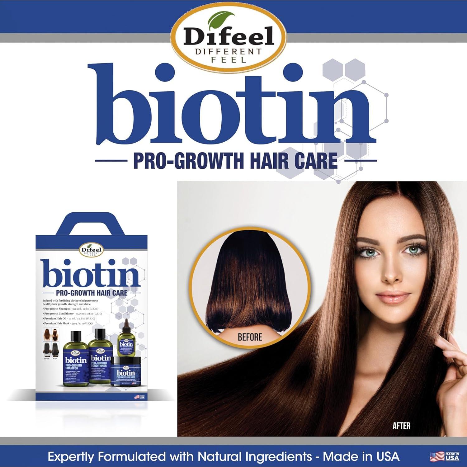 Aceite para Cabello Difeel Biotina 210.9 ml - Crecimiento Saludable