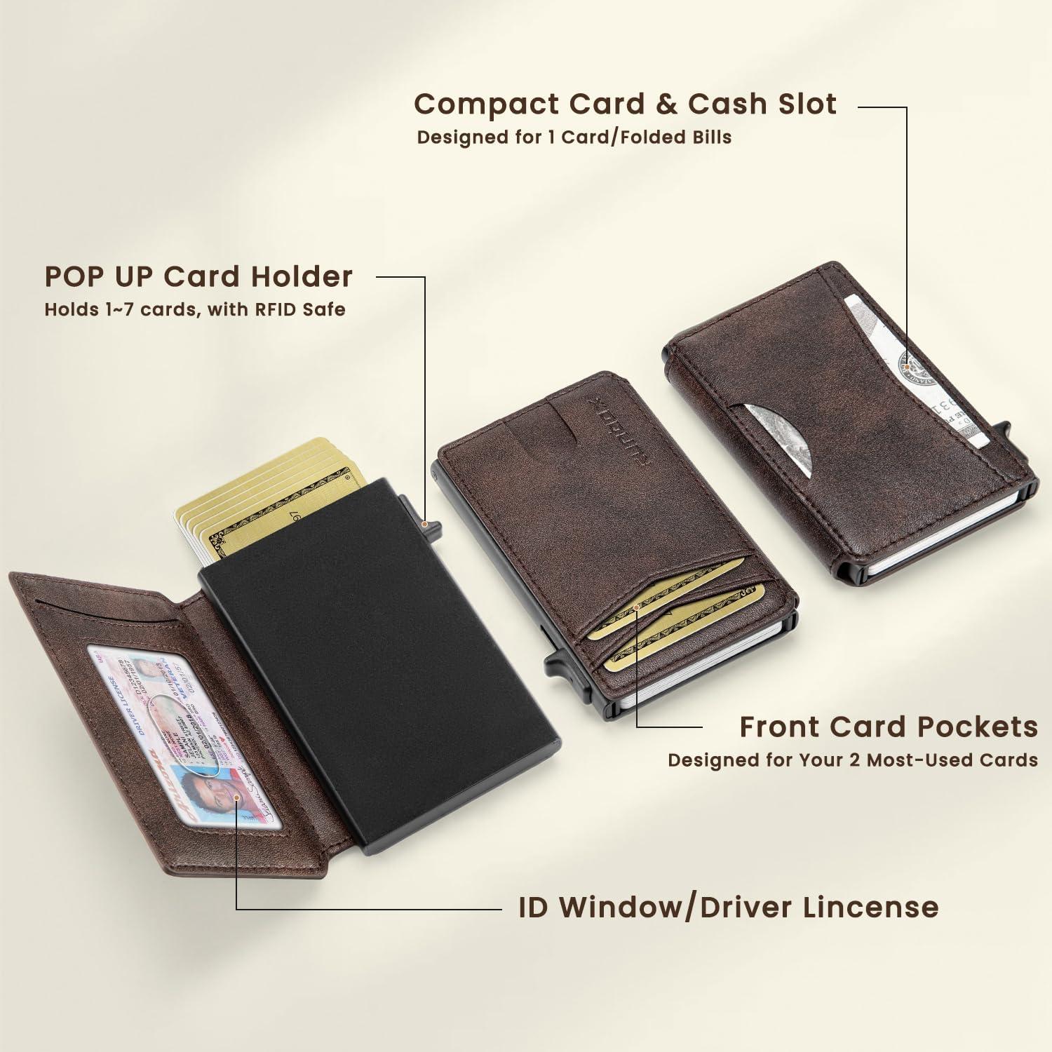 Cartera Slim RUNBOX RFID Minimalista para Hombres - Gunmetal