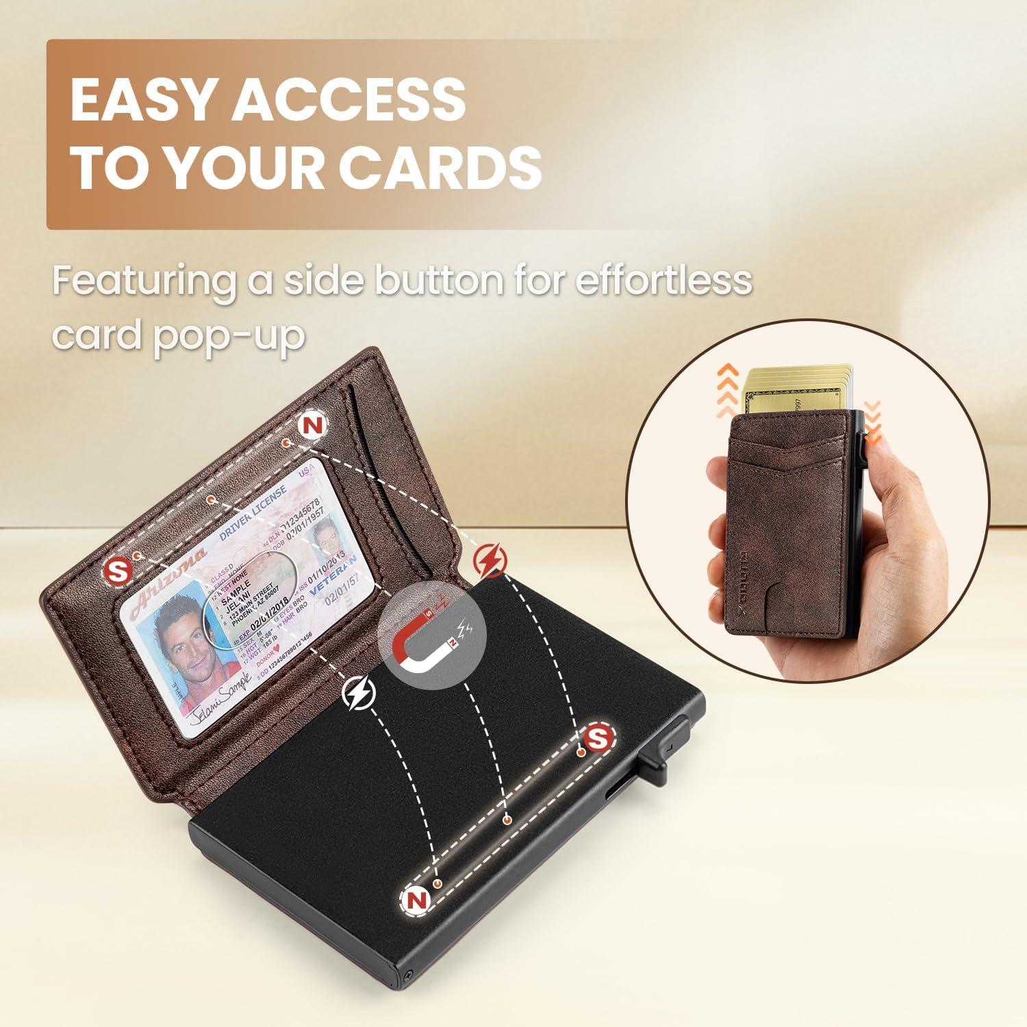 Cartera Slim RUNBOX RFID Minimalista para Hombres - Gunmetal