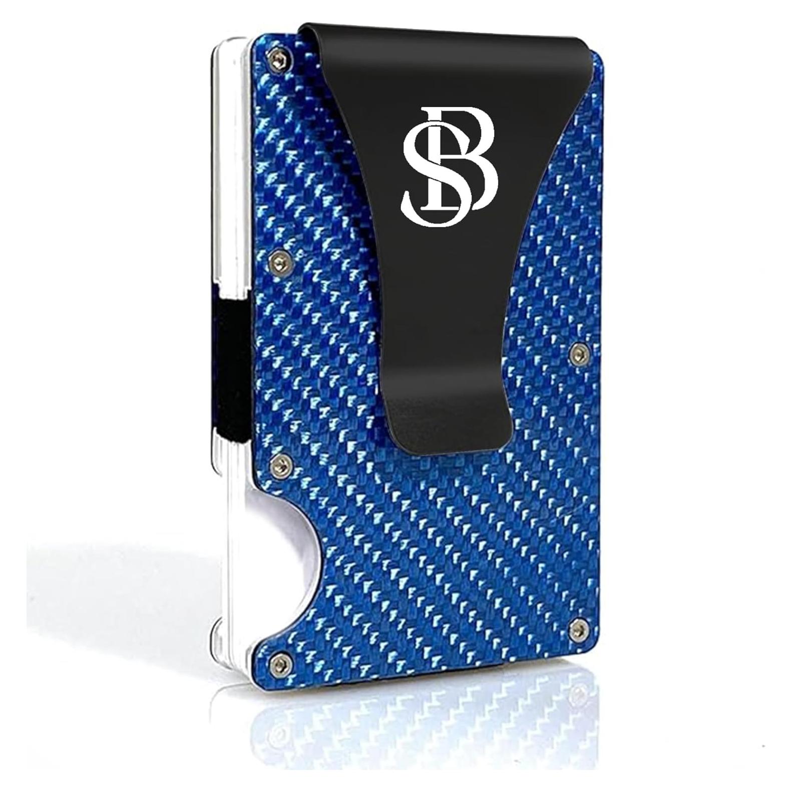 Billetera delgada RFID Hombre Gentleman Essentials Azul