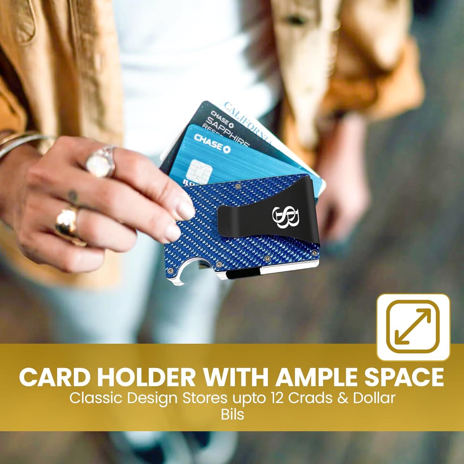 Billetera delgada RFID Hombre Gentleman Essentials Azul