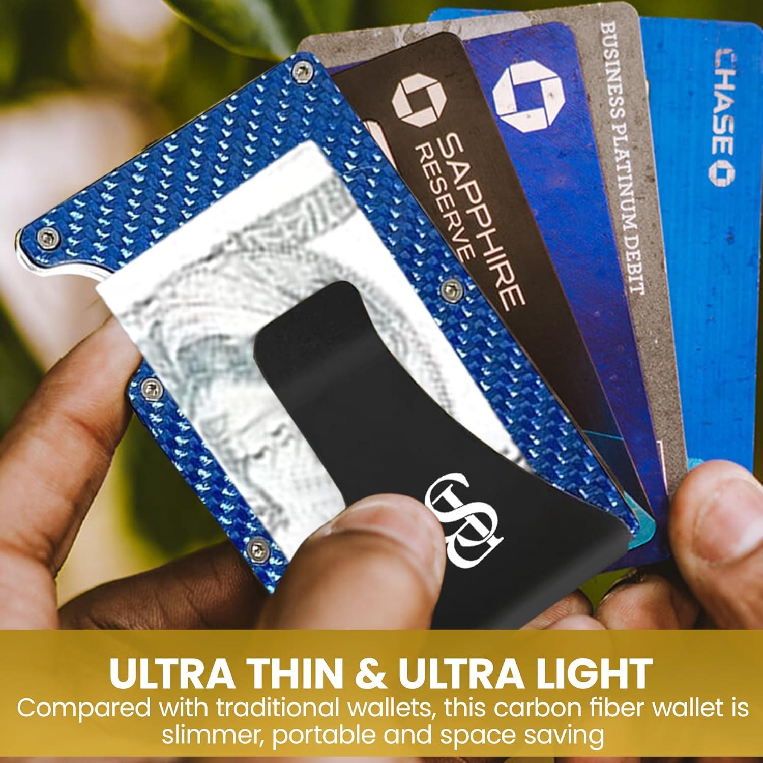 Billetera delgada RFID Hombre Gentleman Essentials Azul