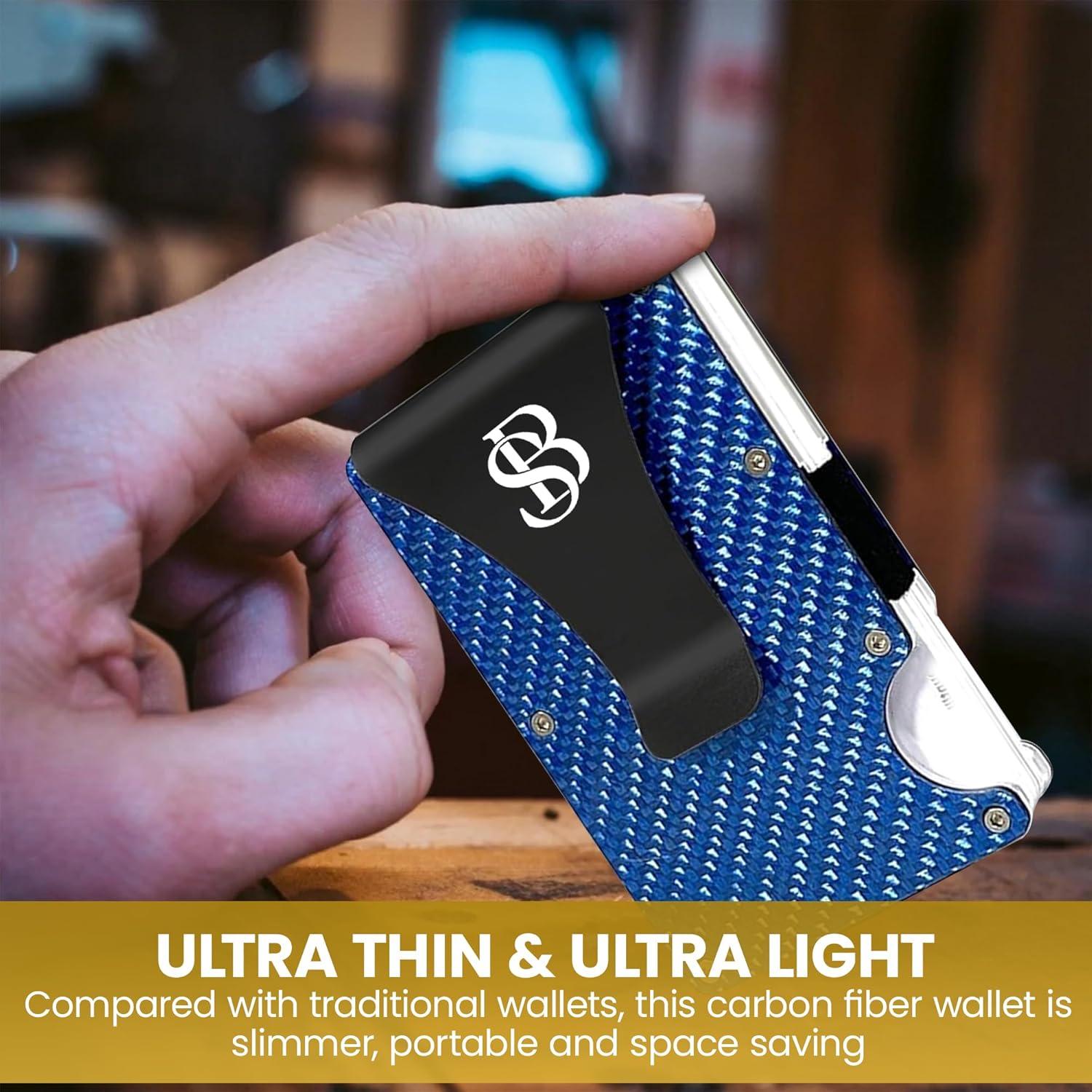 Billetera delgada RFID Hombre Gentleman Essentials Azul