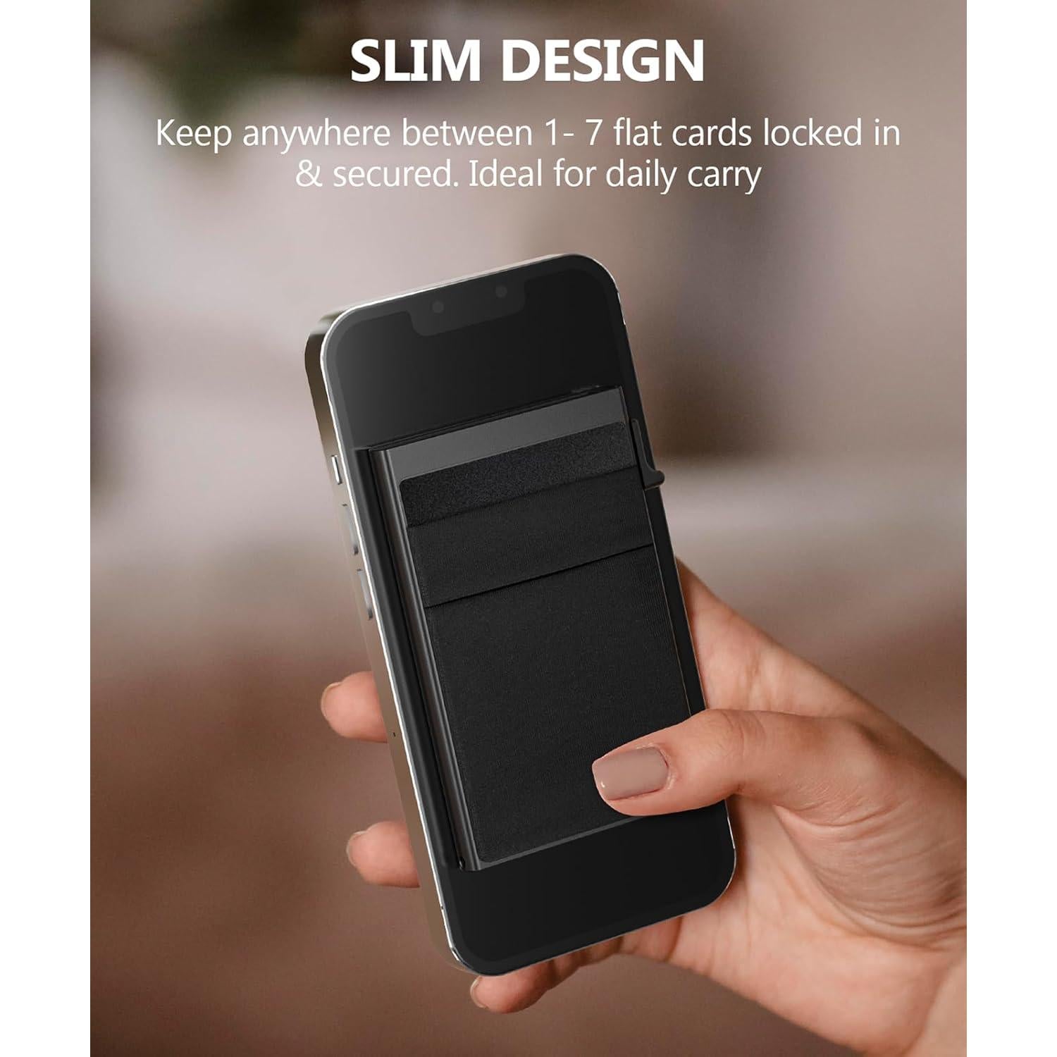 Cartera Slim ONLOOKER para Hombres con Bloqueo RFID - Negro Mate