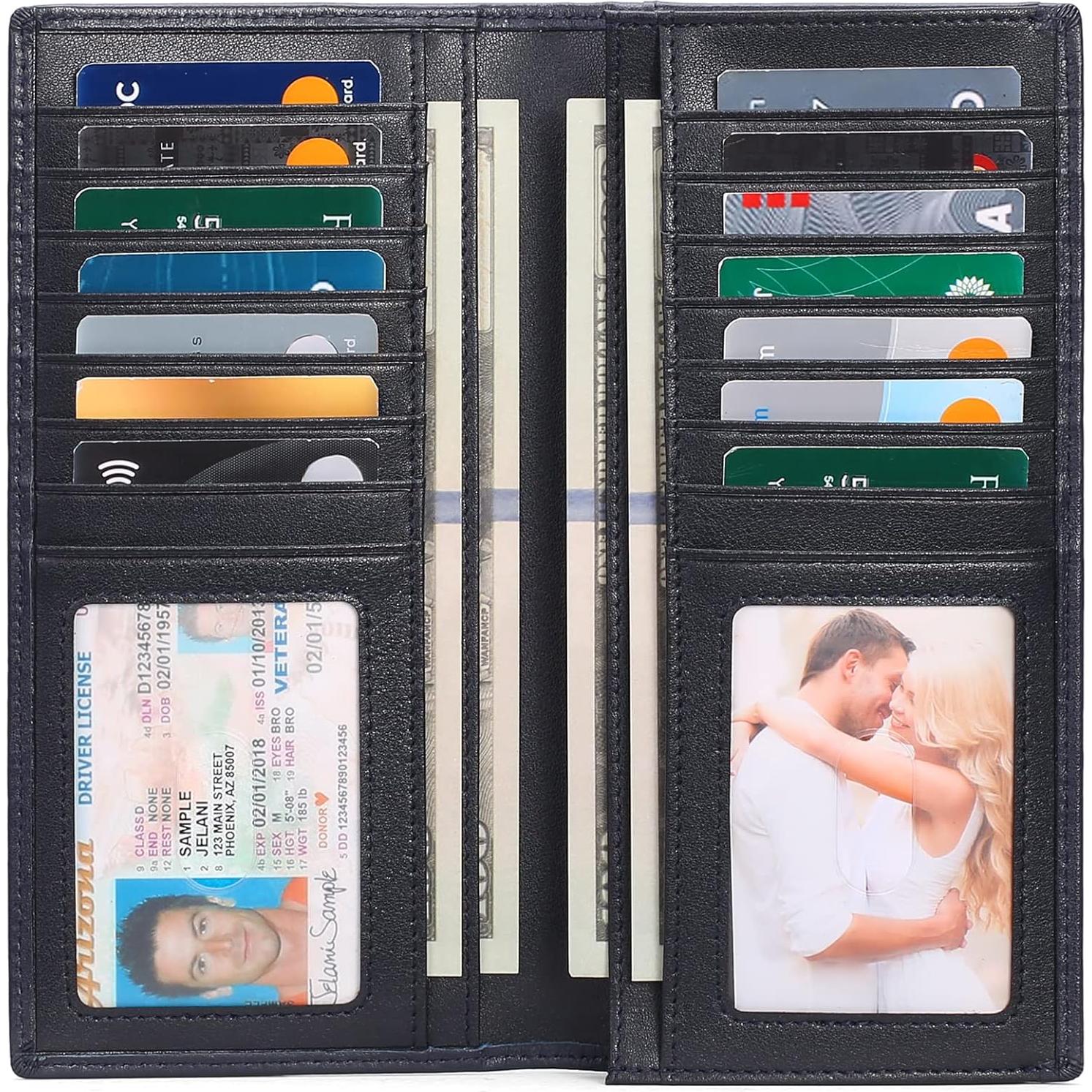 Cartera de Cuero Genuino FALAN MULE para Hombres con Bloqueo RFID