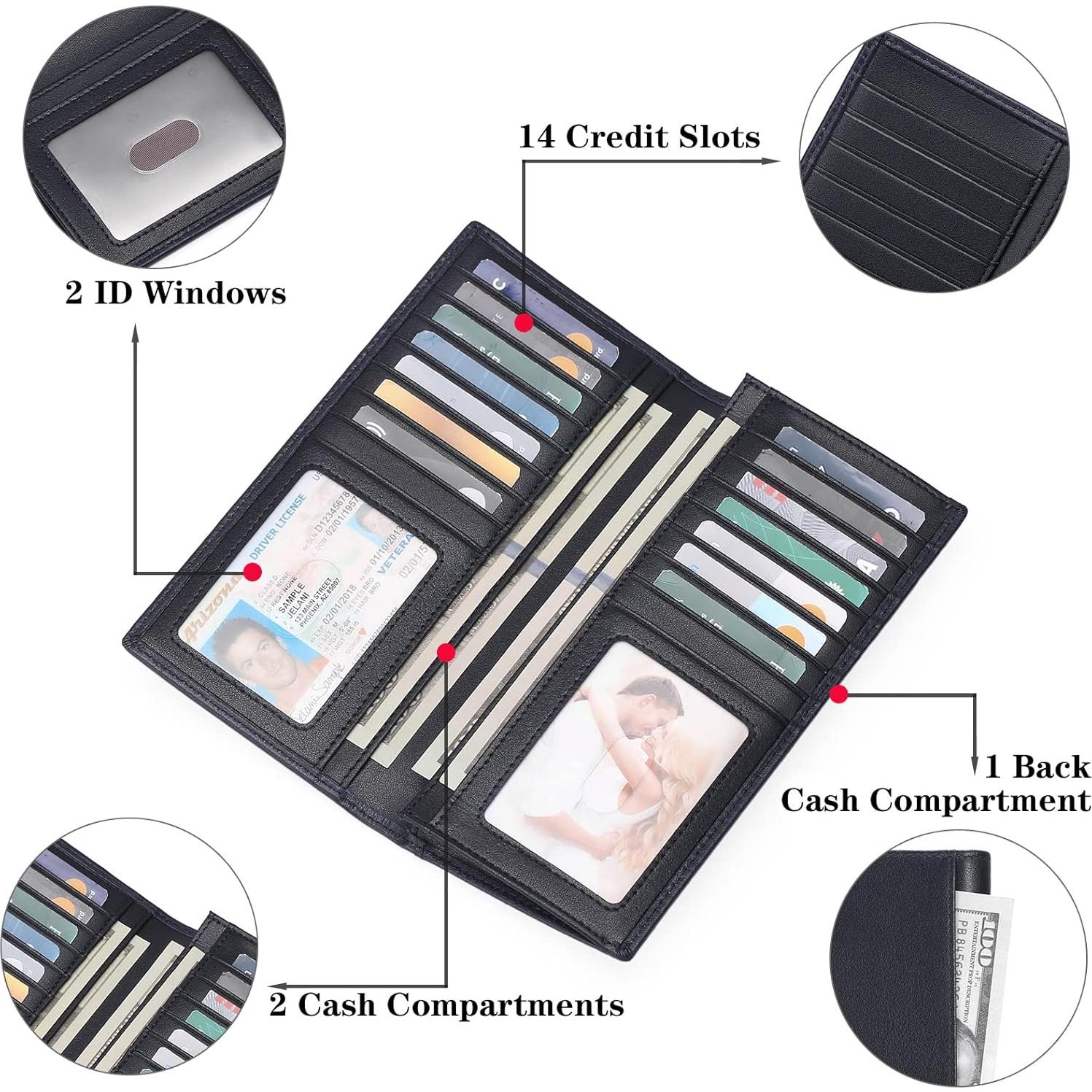 Cartera de Cuero Genuino FALAN MULE para Hombres con Bloqueo RFID