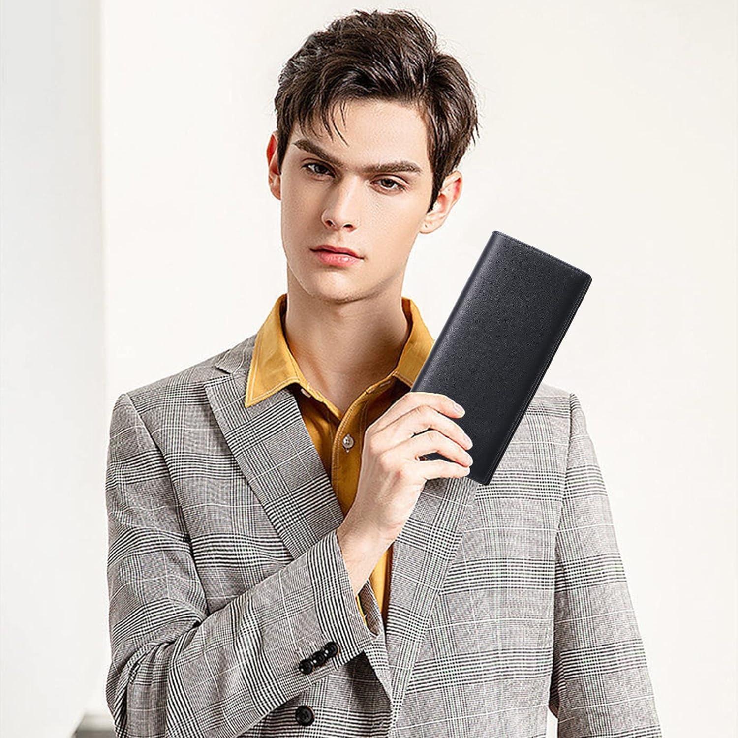 Cartera de Cuero Genuino FALAN MULE para Hombres con Bloqueo RFID