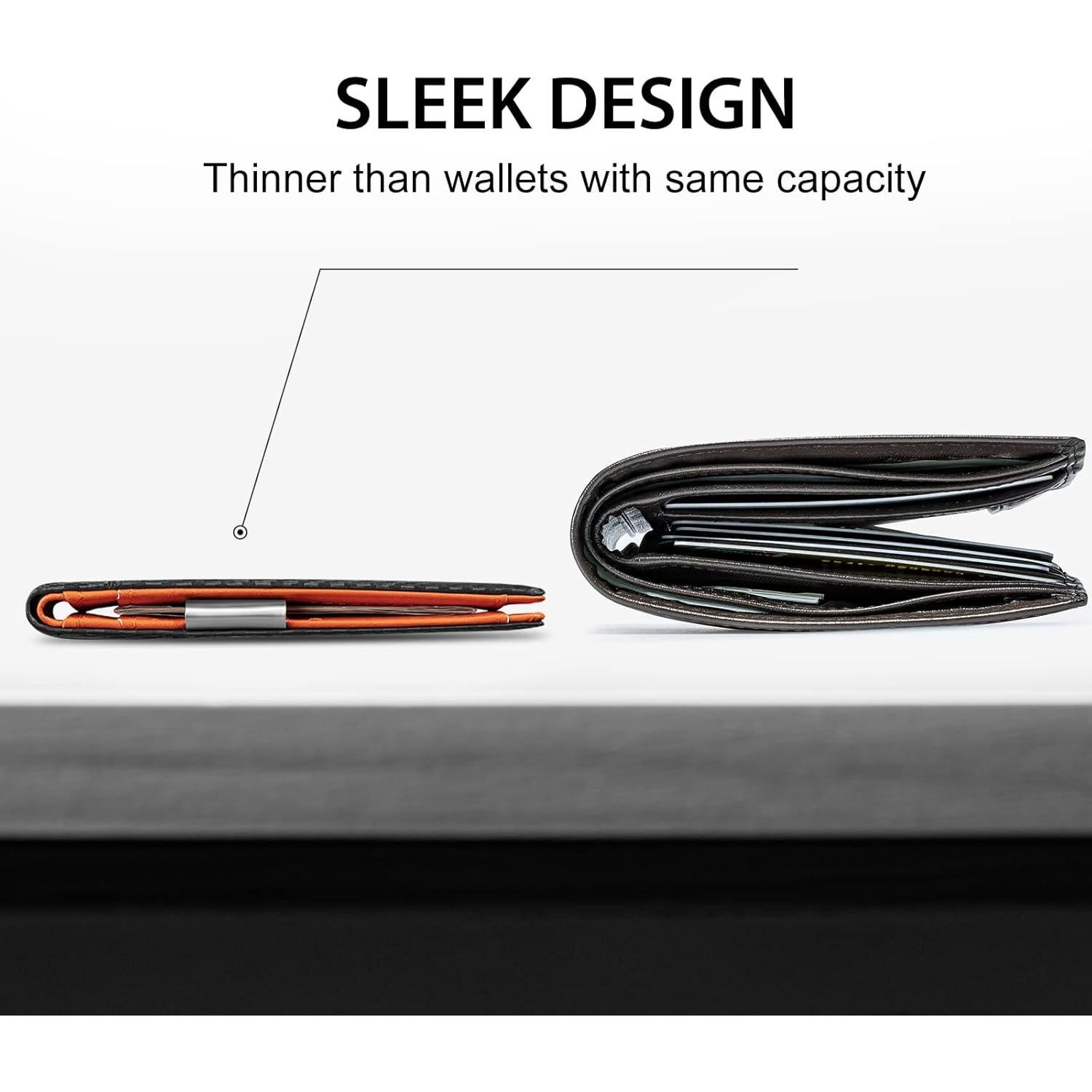 Cartera Slim RFID GSOIAX para Hombre en Fibra de Carbono