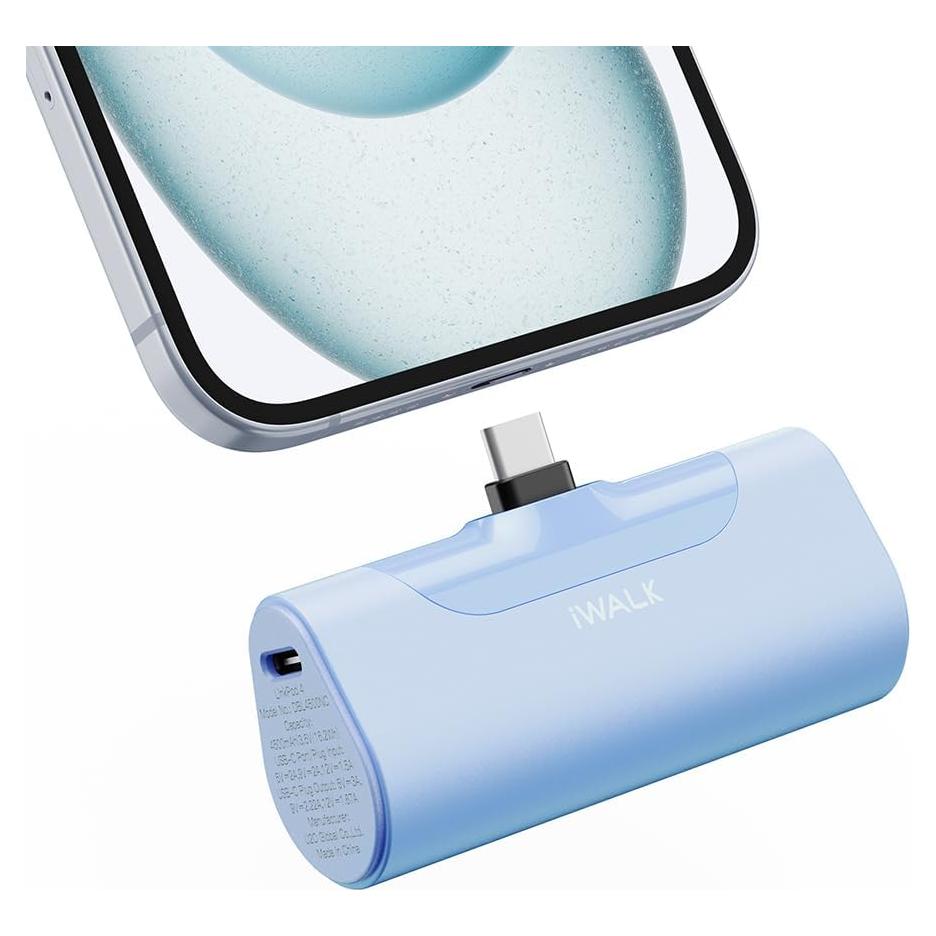 Cargador Portátil iWALK 4500mAh USB-C Carga Rápida 20W
