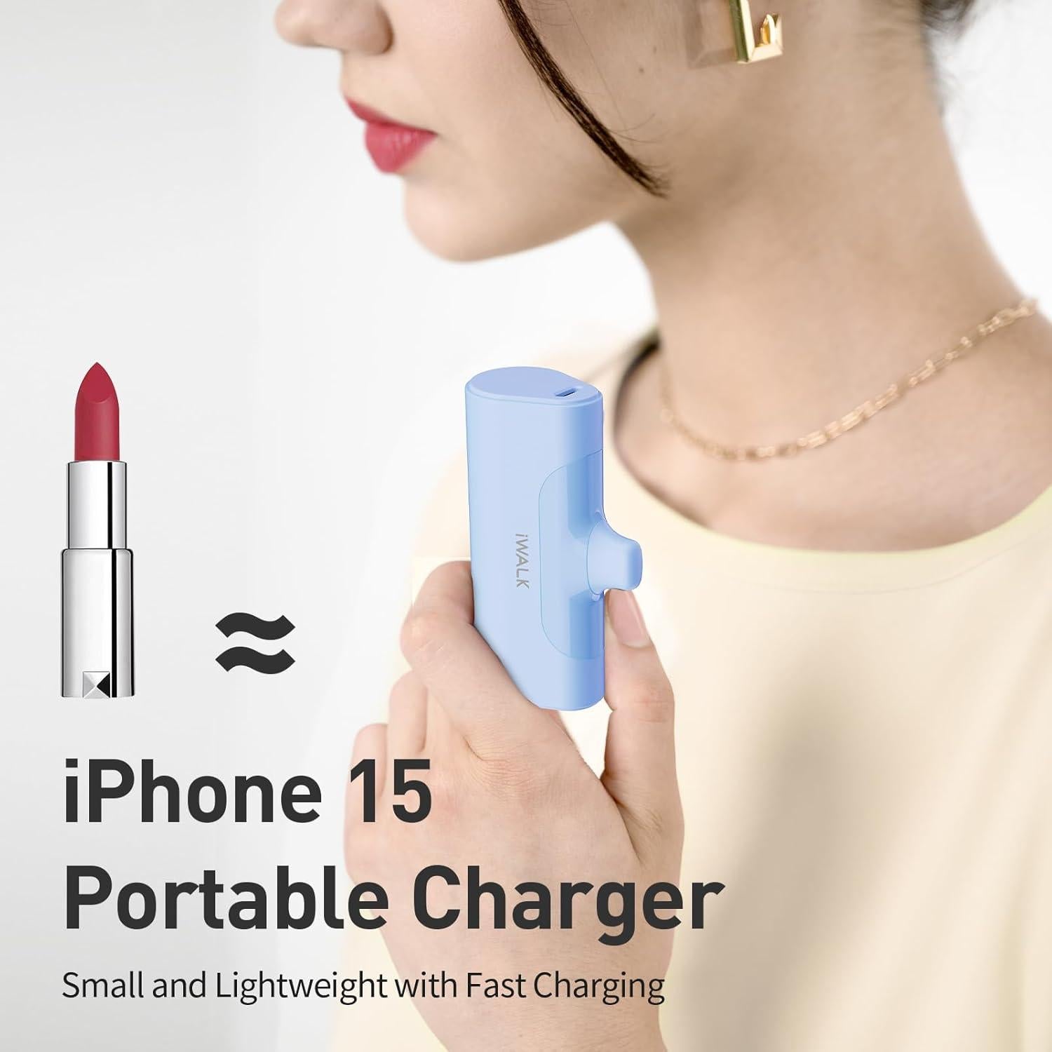 Cargador Portátil iWALK 4500mAh USB-C Carga Rápida 20W