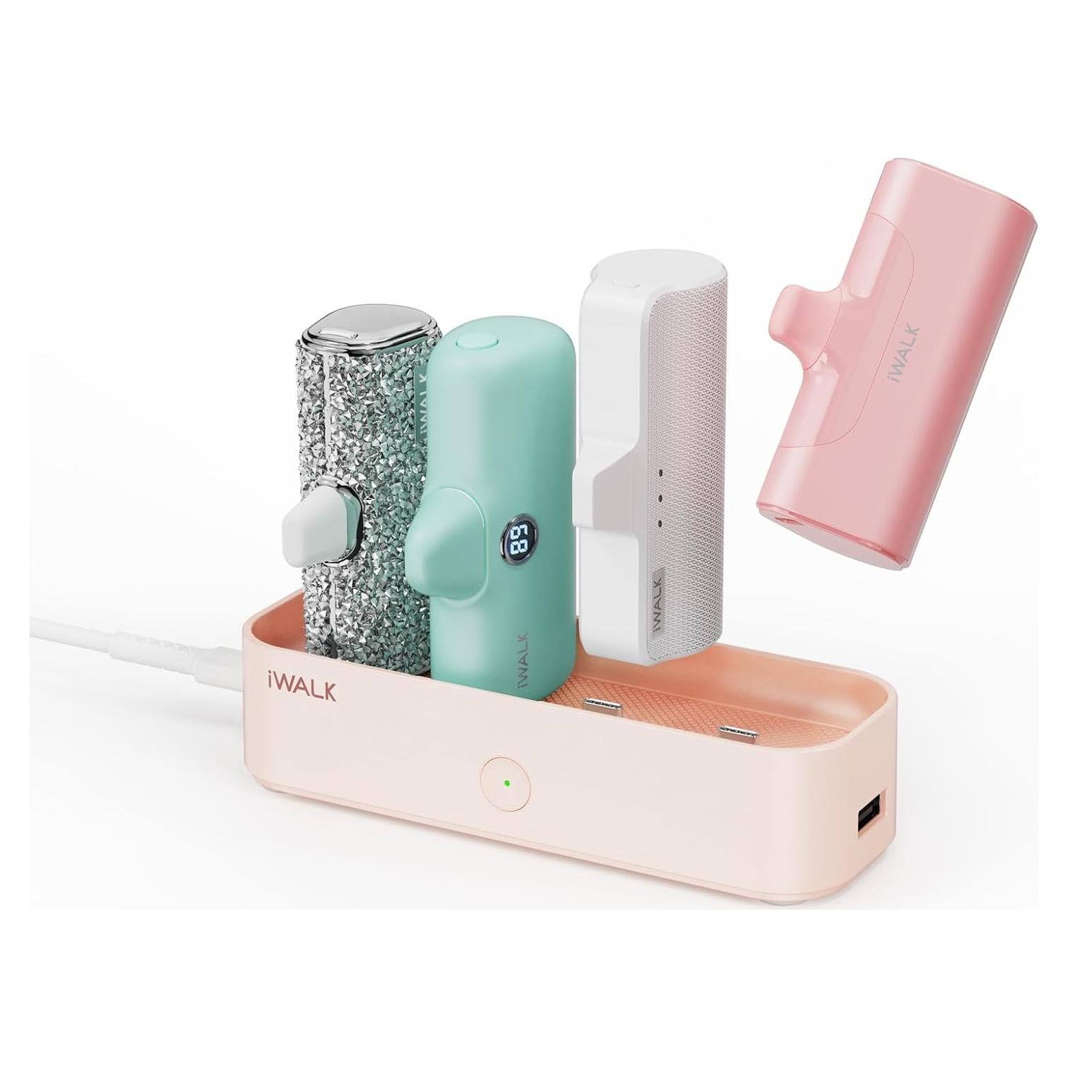 Estación de Carga iWALK LinkPod Rosa para Cargadores Portátiles