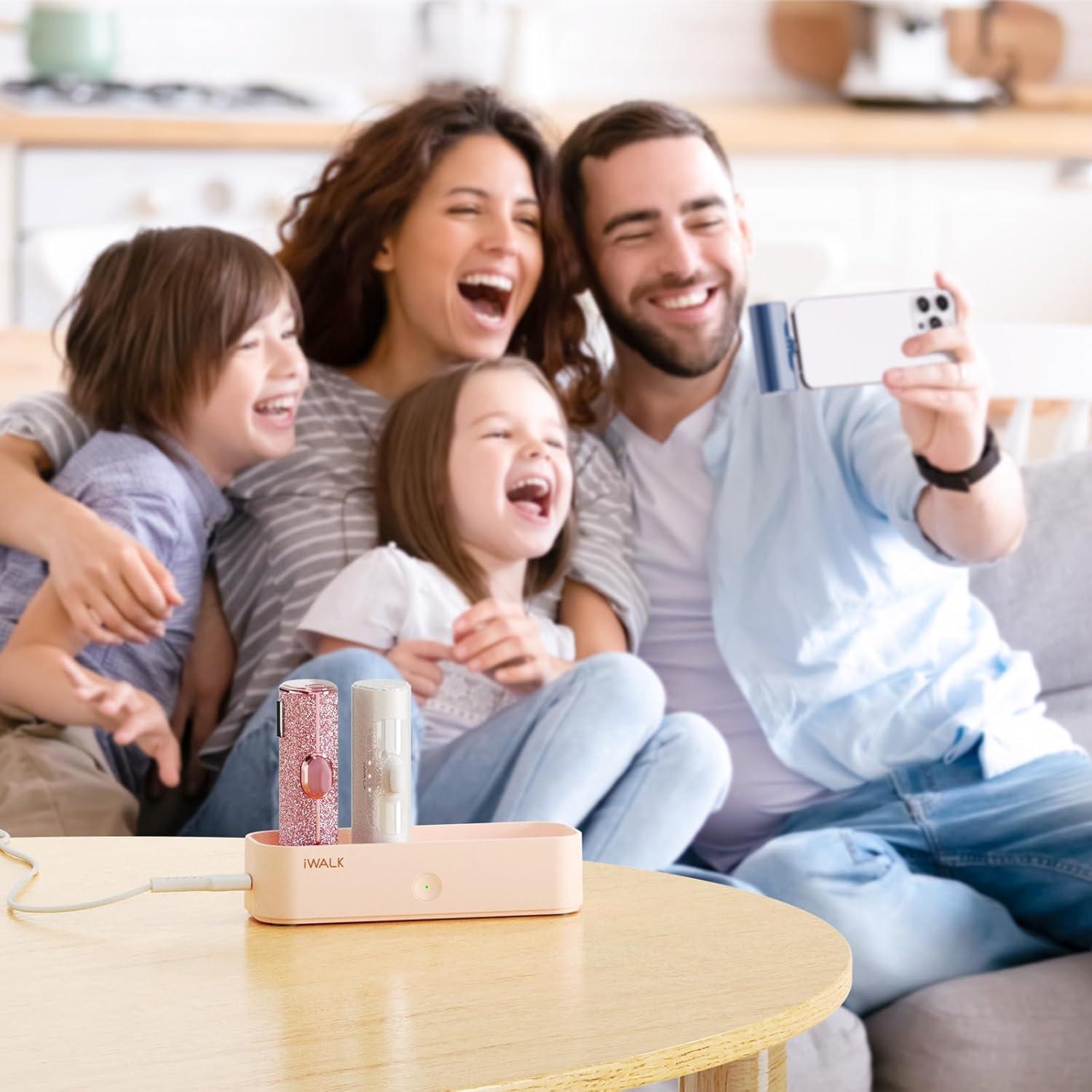 Estación de Carga iWALK LinkPod Rosa para Cargadores Portátiles