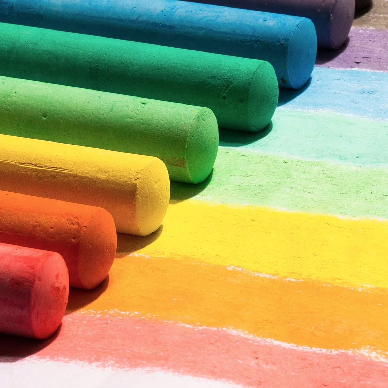 Paquete de 180 tizas jumbo JASNKKONT lavables 20 colores