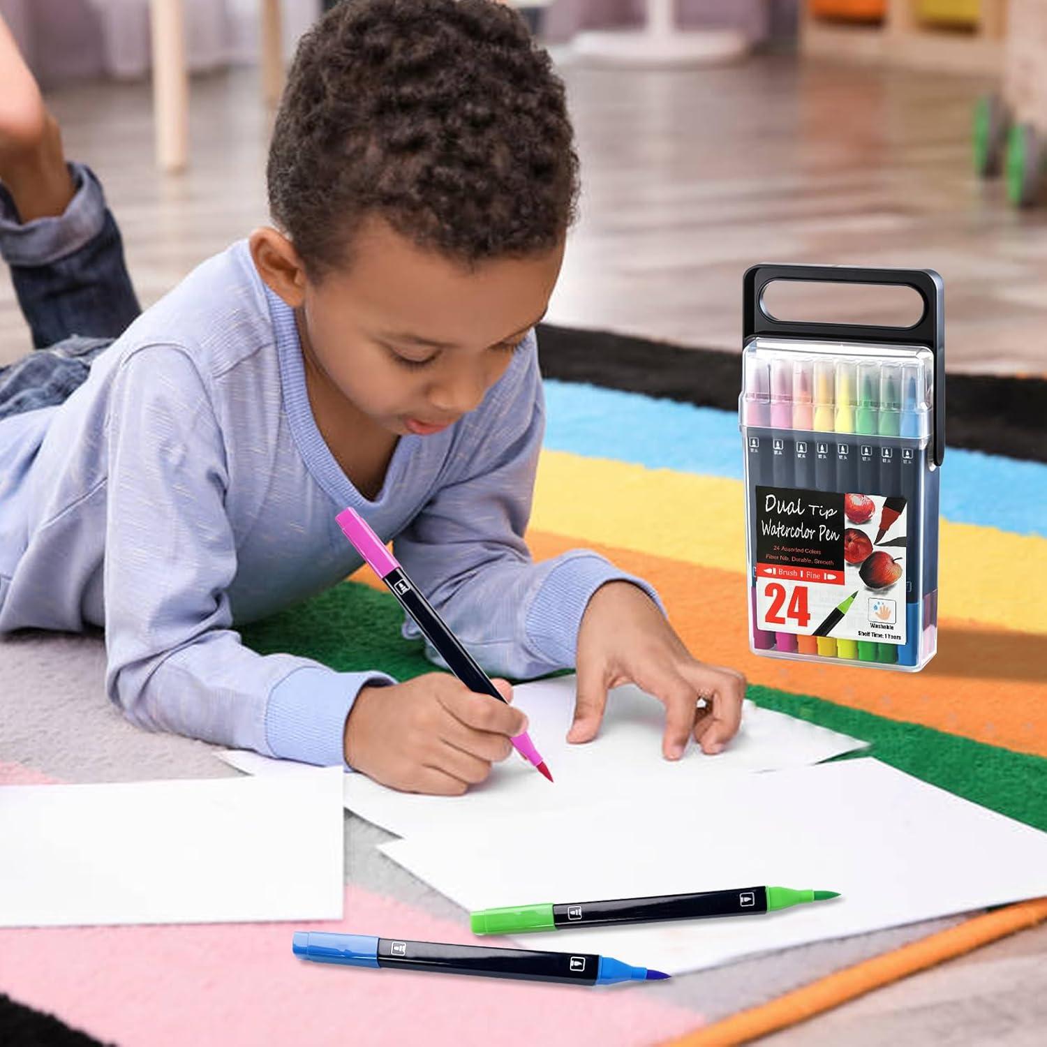 Marcadores Doble Cara ONMUST 24 Colores No Tóxicos