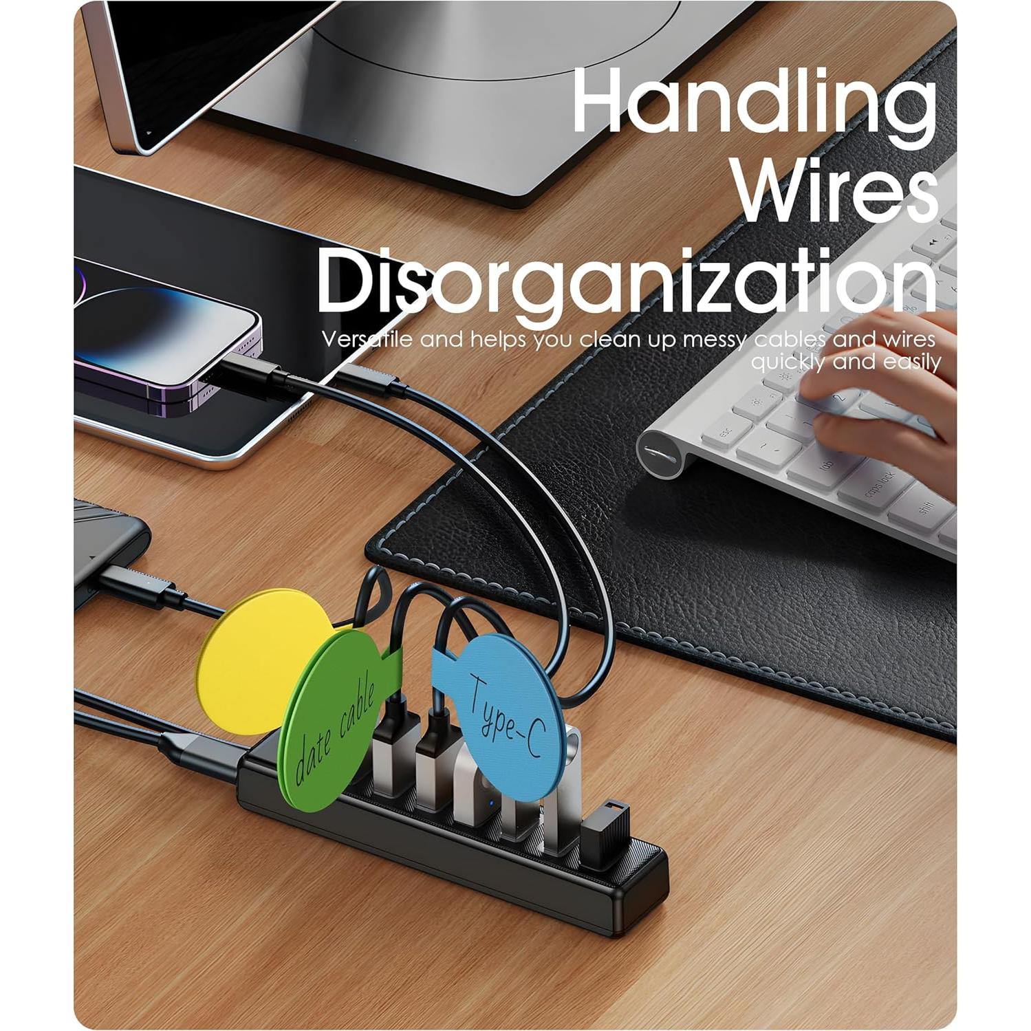 Conjunto de Organización de Cables Nearockle 32 Piezas Multicolor