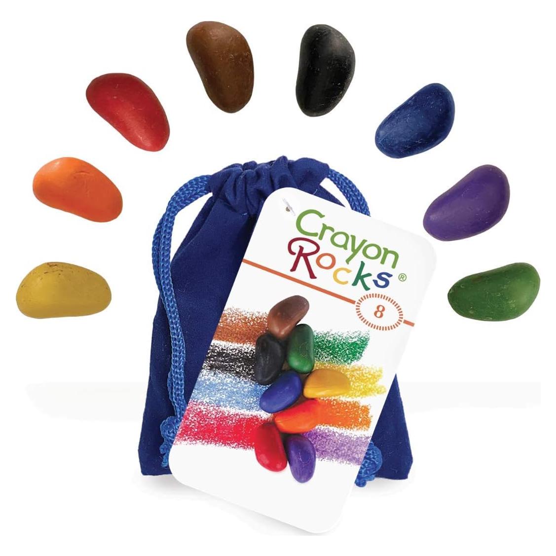 Piedras de Crayón - Crayones Multicolor 8 Colores para Niños