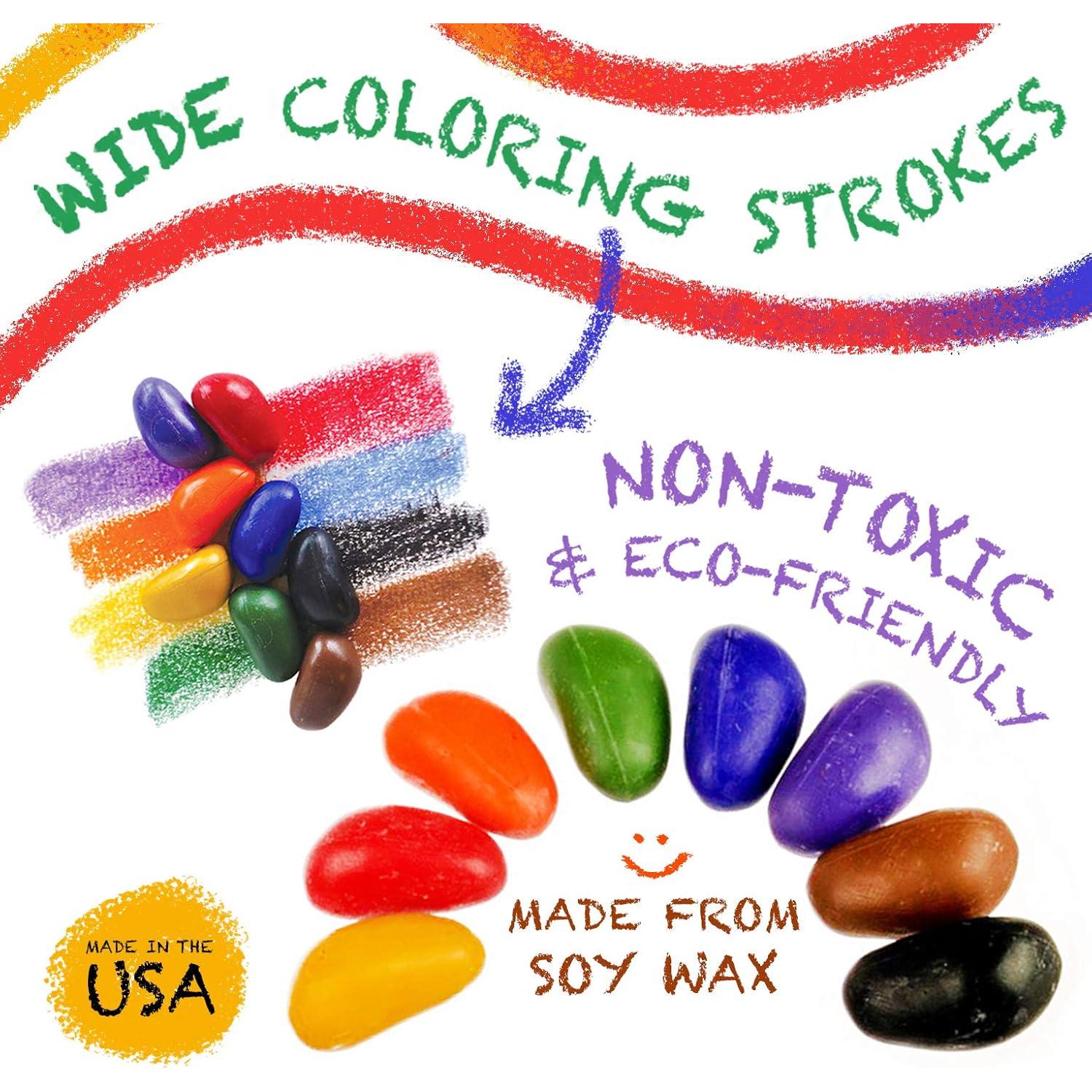 Piedras de Crayón - Crayones Multicolor 8 Colores para Niños