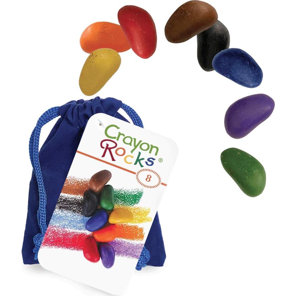Piedras de Crayón - Crayones Multicolor 8 Colores para Niños