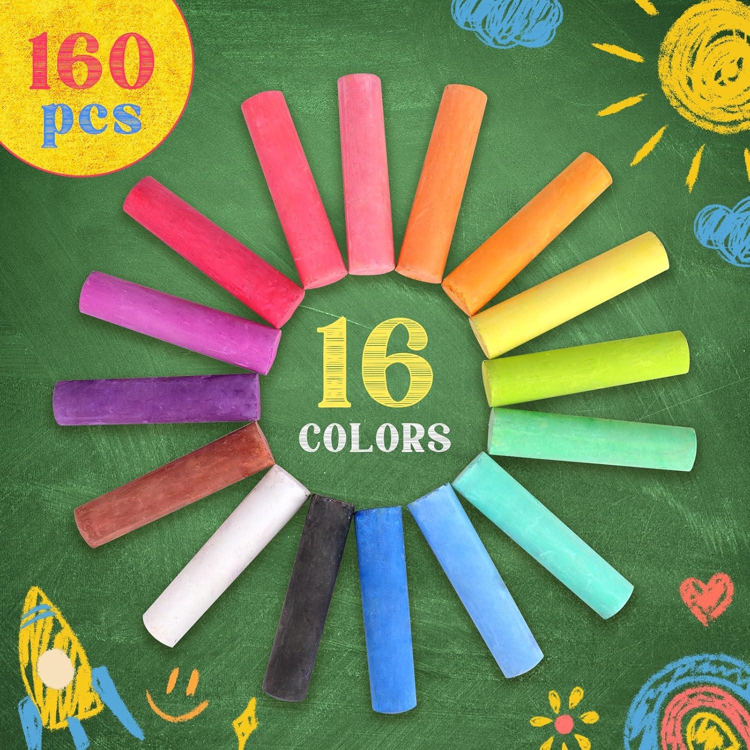 Juego de Tizas de Acera PEQUEÑO PEZ 160PCS Multicolor