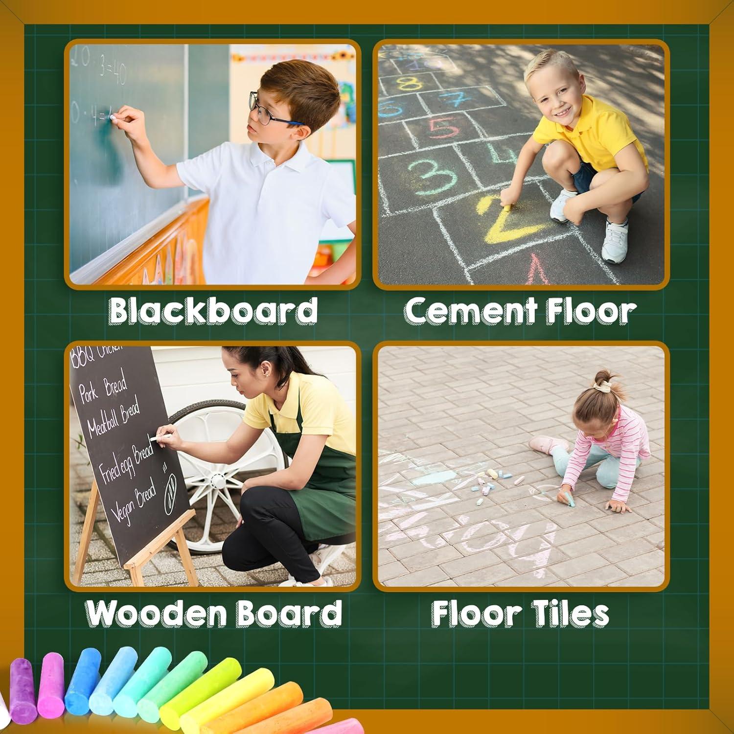 Juego de Tizas de Acera PEQUEÑO PEZ 160PCS Multicolor