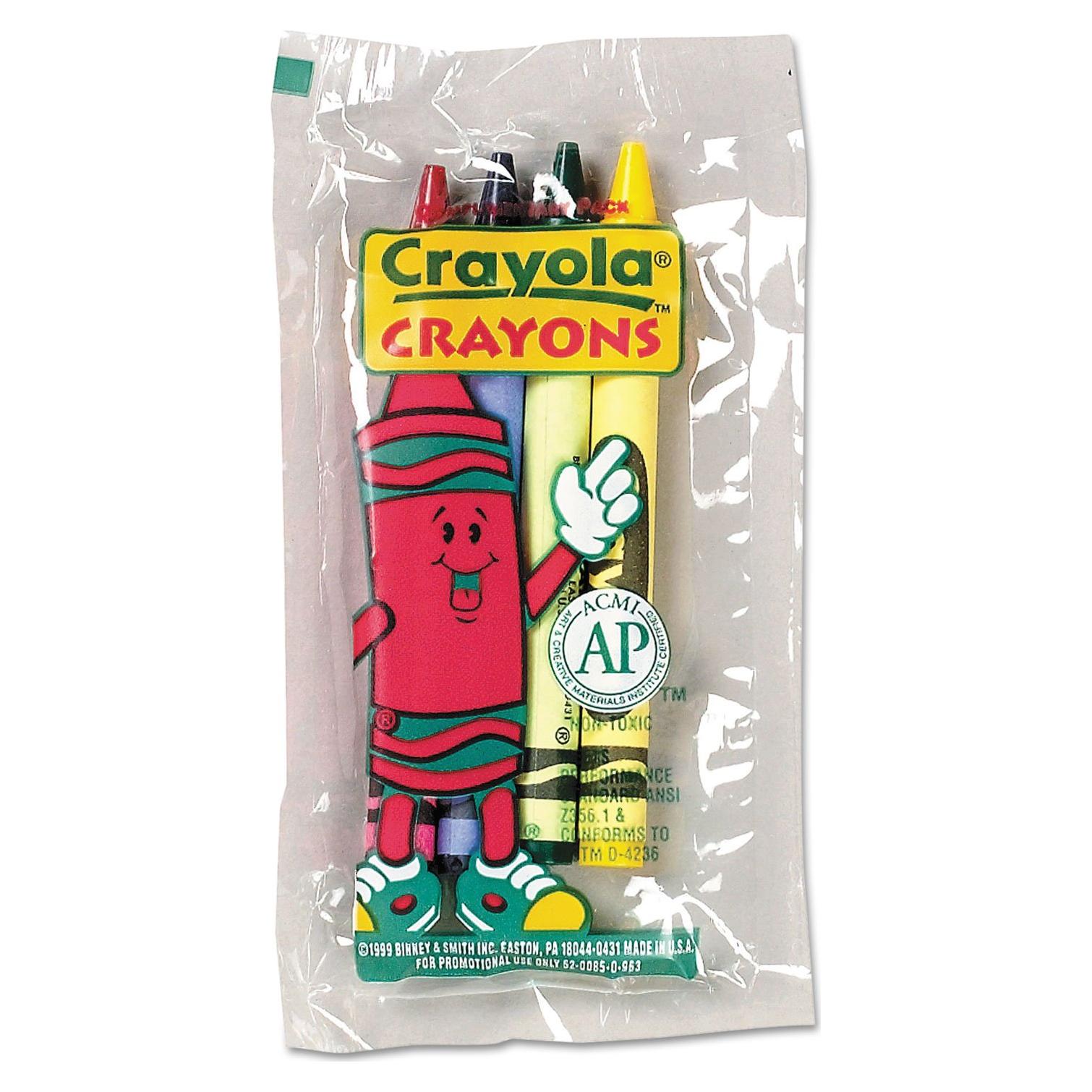Juego de 4 Crayones Crayola Tamaño Regular en Bolsa