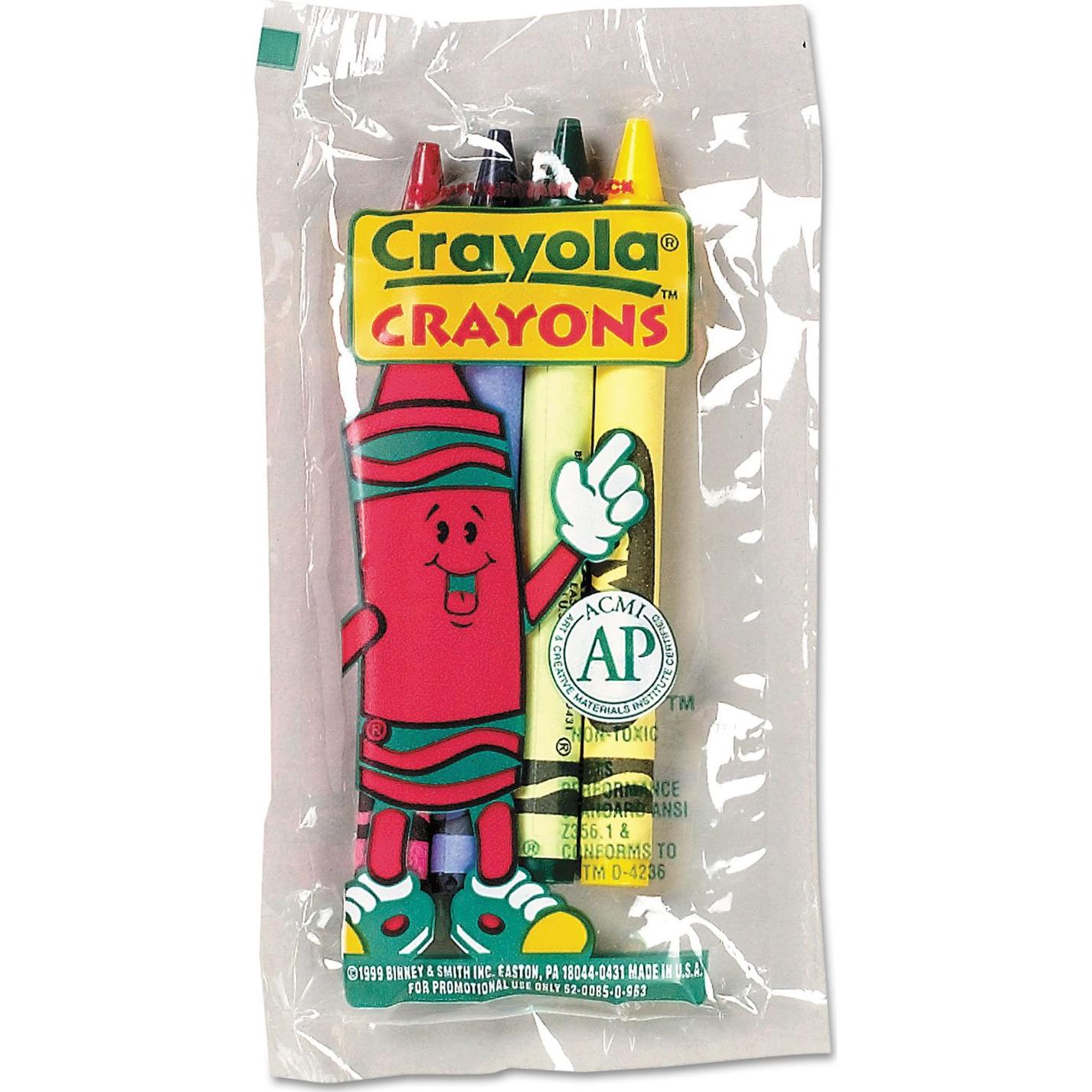 Juego de 4 Crayones Crayola Tamaño Regular en Bolsa