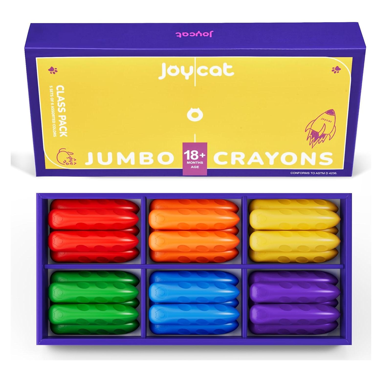 Crayones Jumbo JoyCat 30 unidades Multicolor Irrompibles
