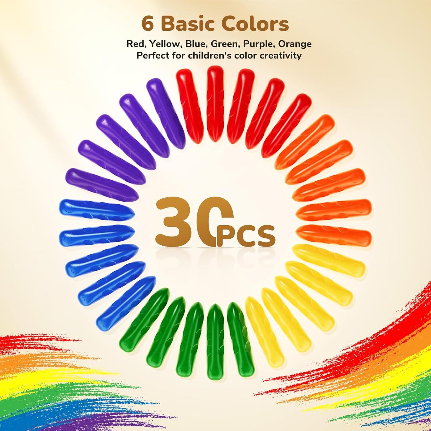 Crayones Jumbo JoyCat 30 unidades Multicolor Irrompibles