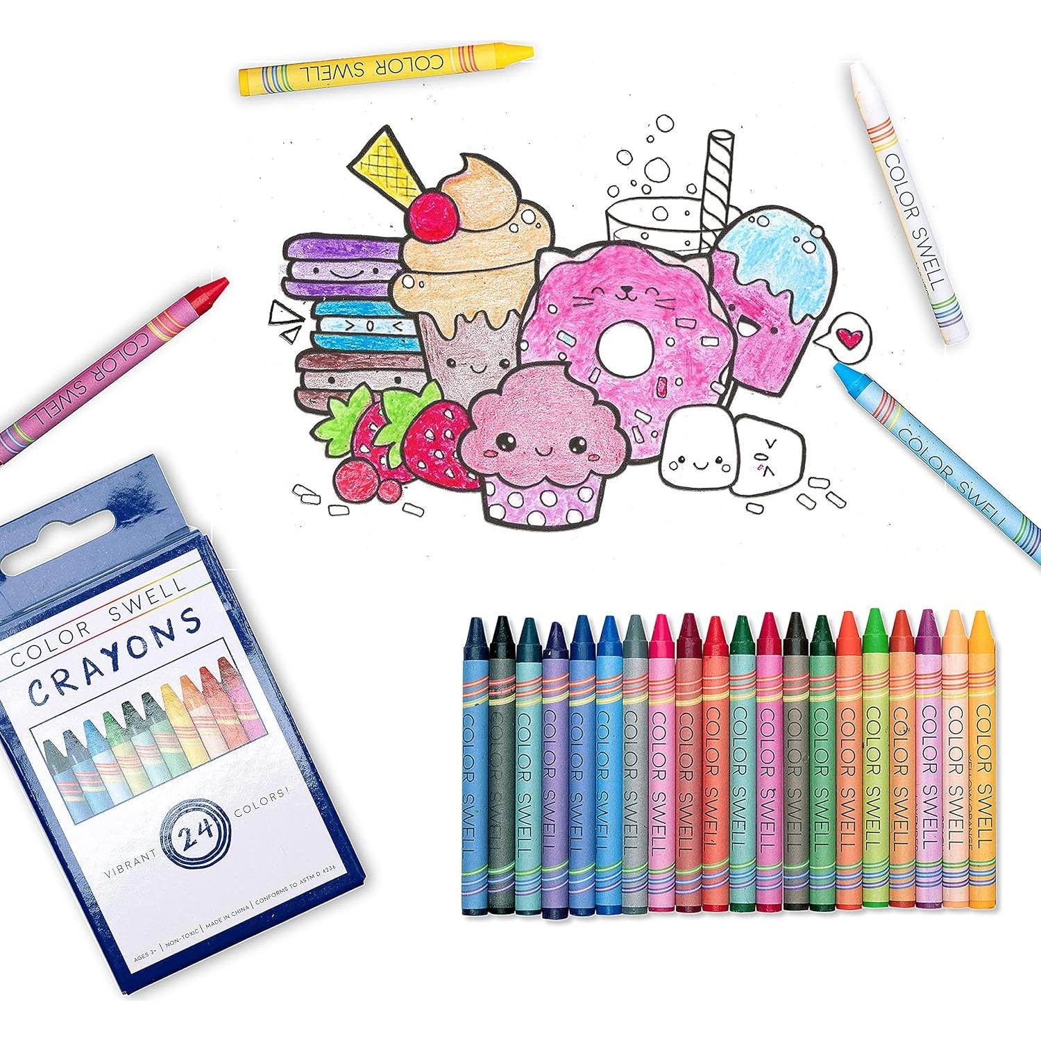 Crayones Color Swell 24 Piezas No Tóxicos para Niños