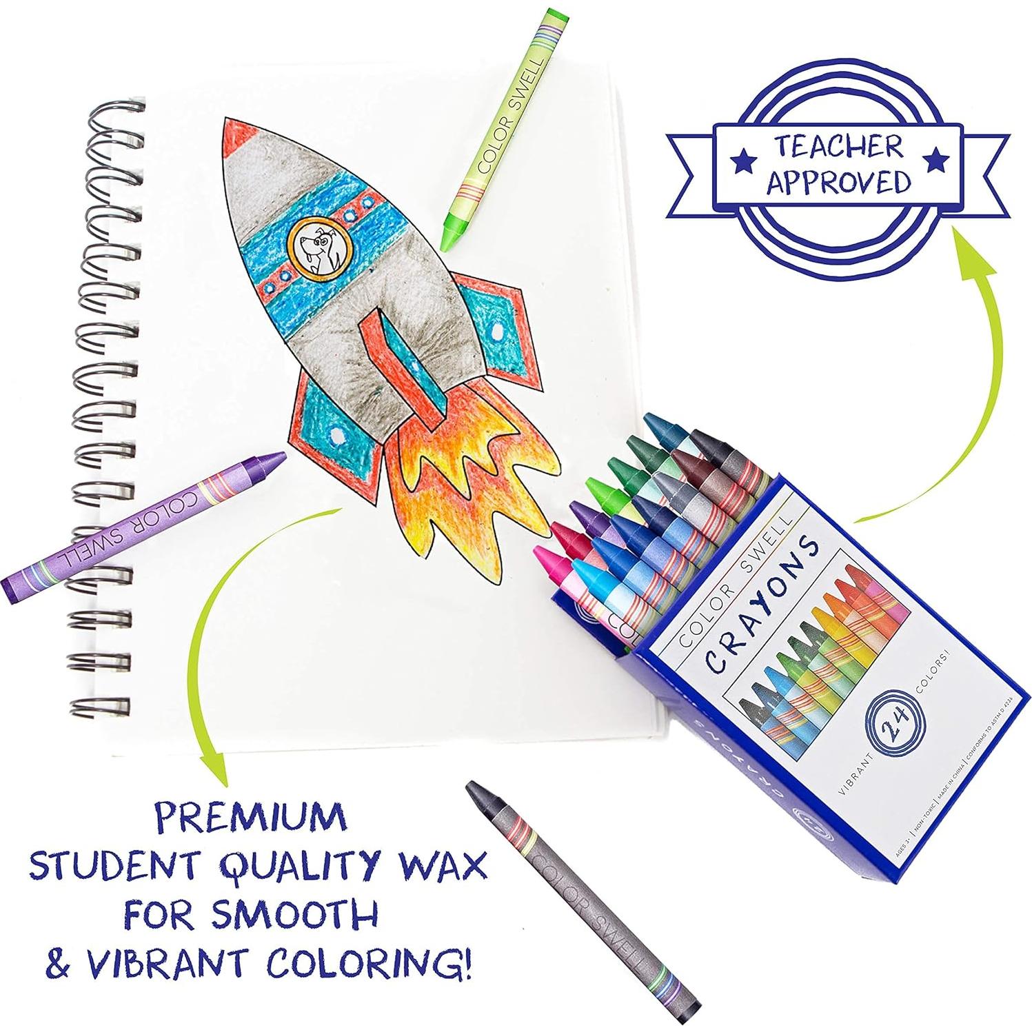 Crayones Color Swell 24 Piezas No Tóxicos para Niños