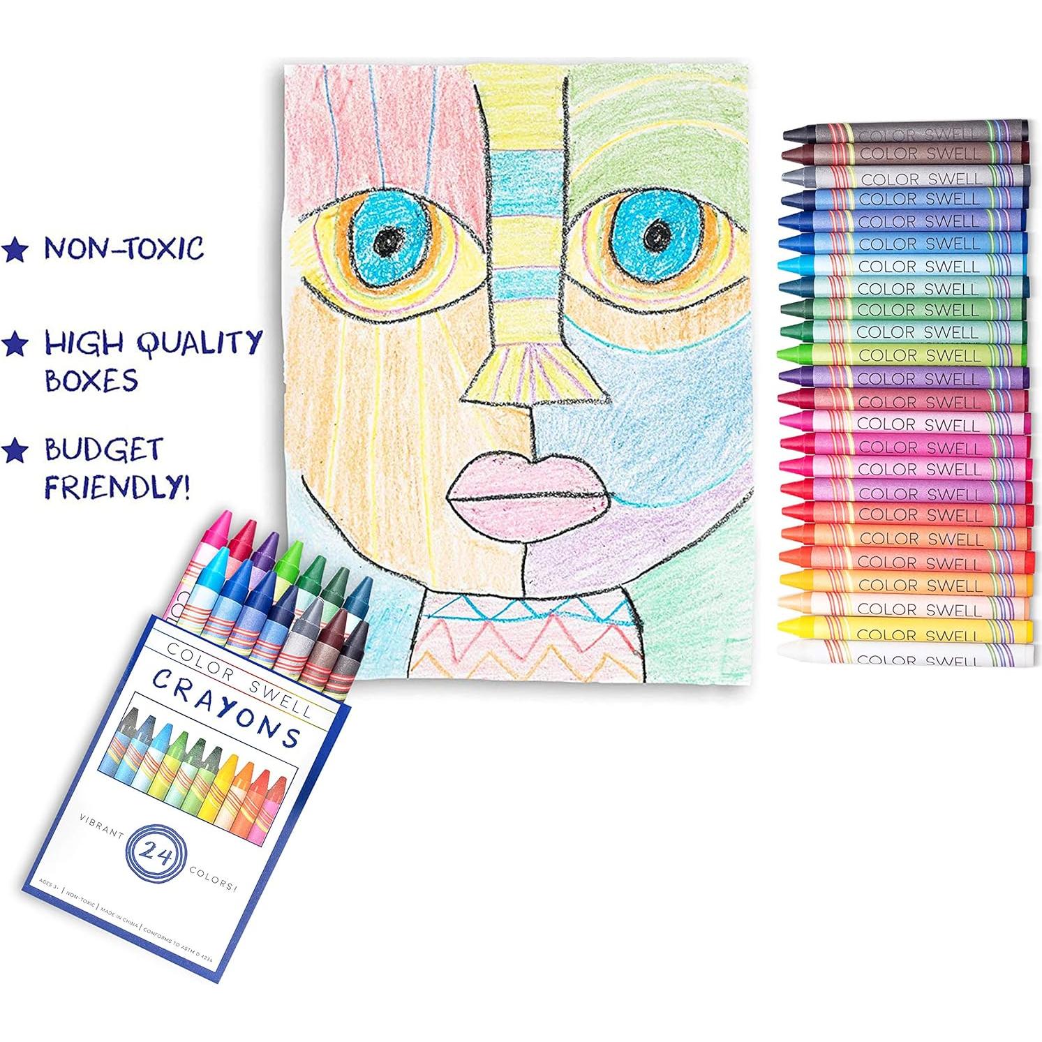 Crayones Color Swell 24 Piezas No Tóxicos para Niños