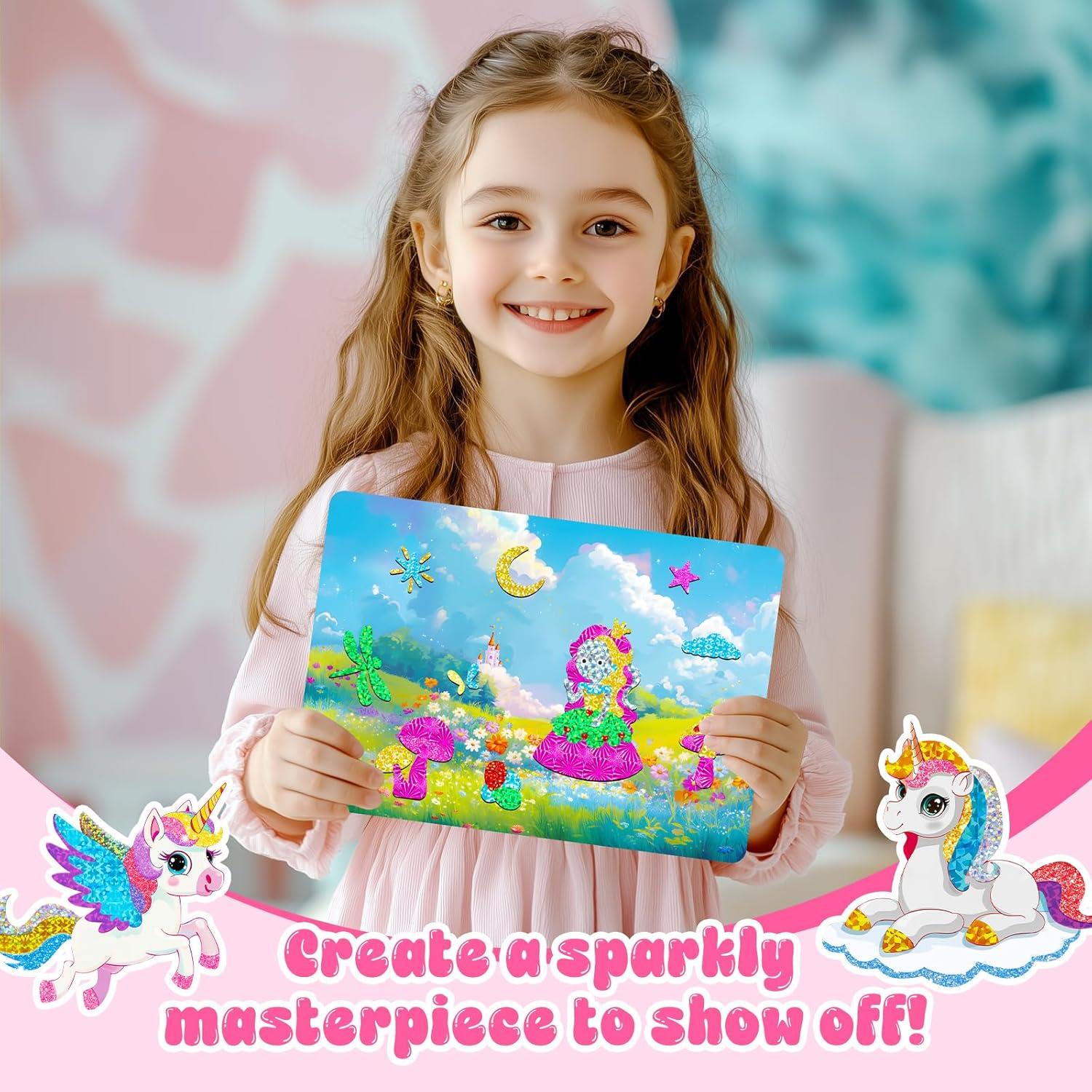 Homicozy Kit de Arte con Foil Unicornio y Princesa