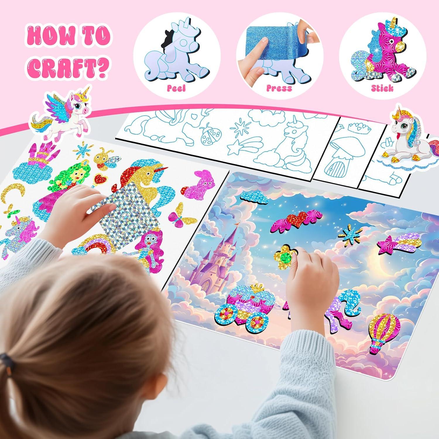 Homicozy Kit de Arte con Foil Unicornio y Princesa