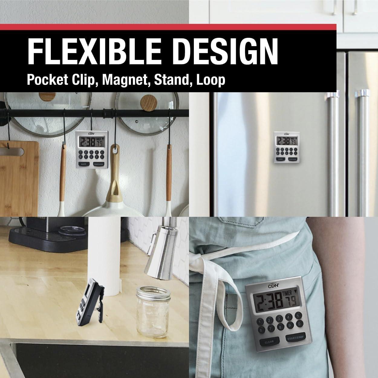 Temporizador Digital de Cocina CDN TM30 - 2 Alarmas, 10 Horas