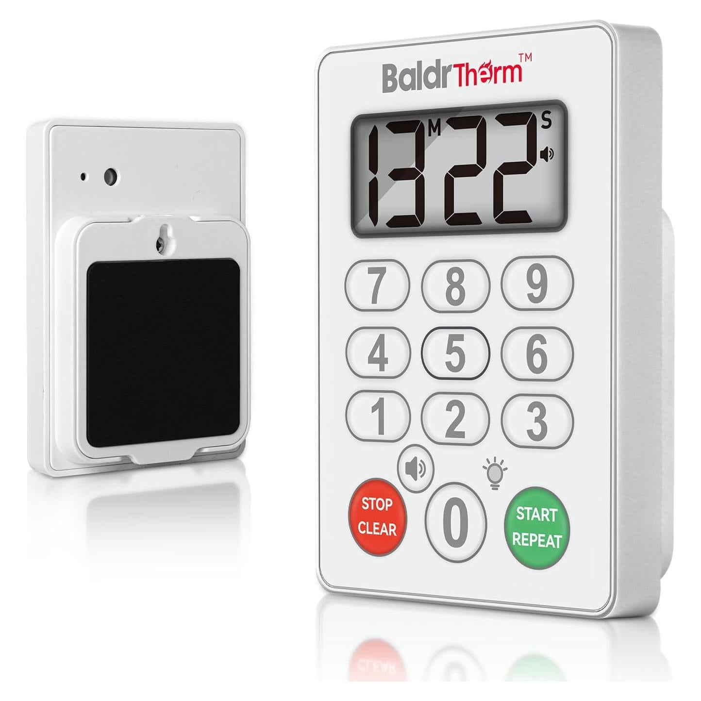 Temporizador de Cocina Digital BaldrTherm Impermeable Blanco