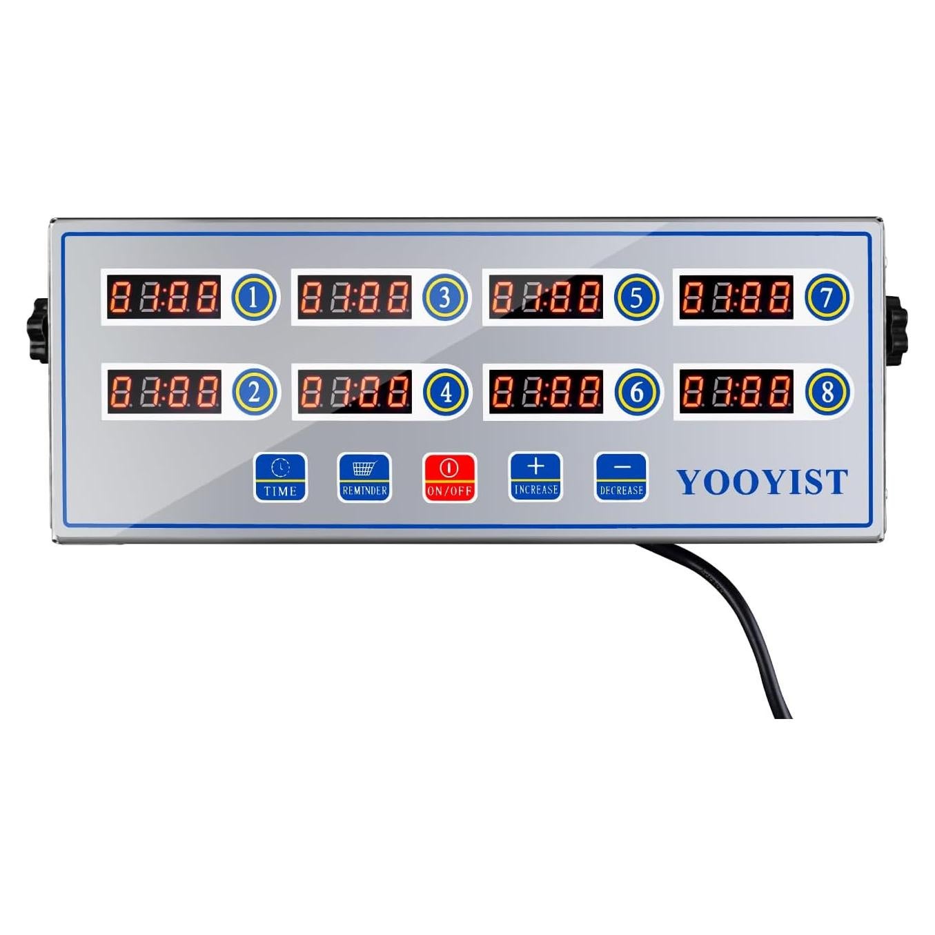 Temporizador Digital de Cocina YOOYIST 8 Canales Acero Inoxidable