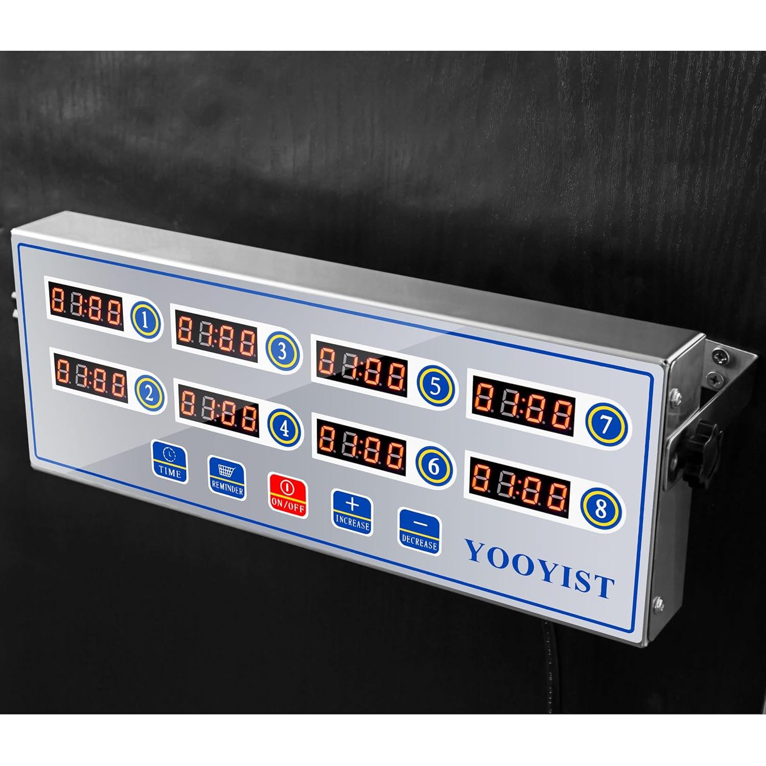 Temporizador Digital de Cocina YOOYIST 8 Canales Acero Inoxidable