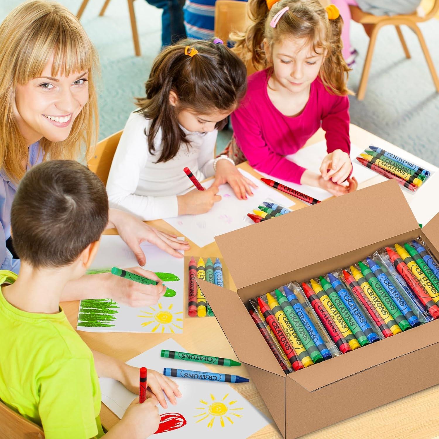 50 Crayones Ellinjan Mini 4 Colores para Niños