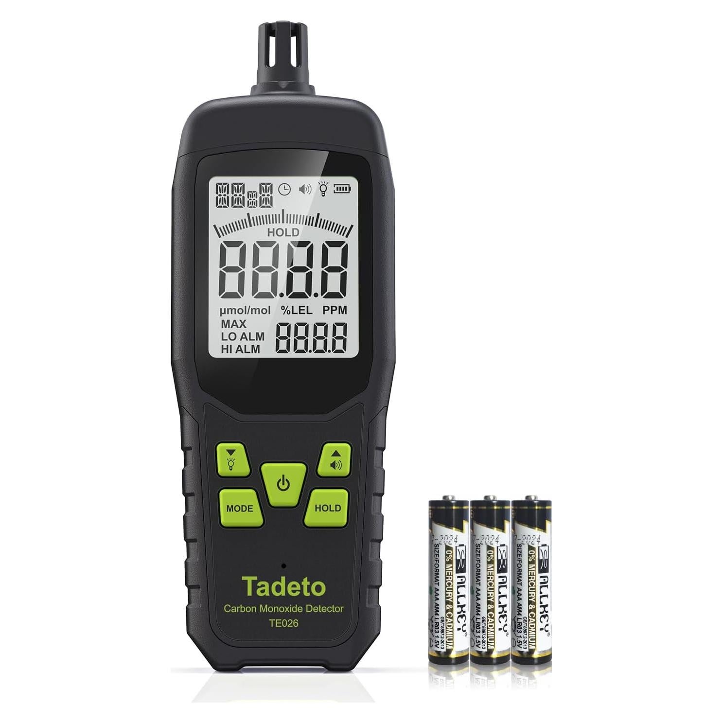 Detector de Monóxido de Carbono Tadeto TE026 Portátil 0-1000PPM
