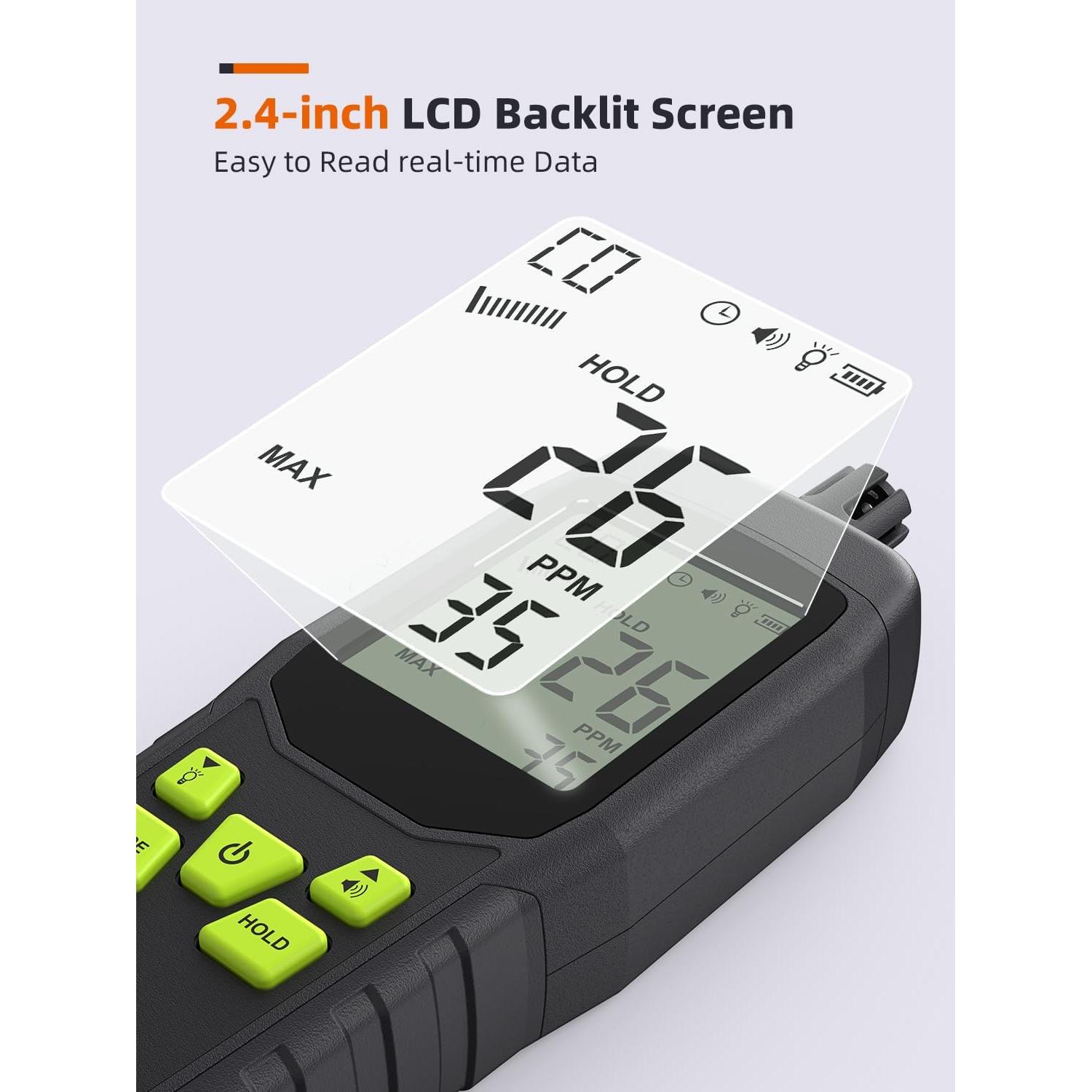 Detector de Monóxido de Carbono Tadeto TE026 Portátil 0-1000PPM