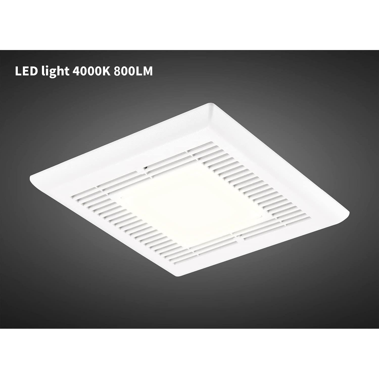 Ventilador de Baño Tech Drive 110 CFM con Luz LED 800LM