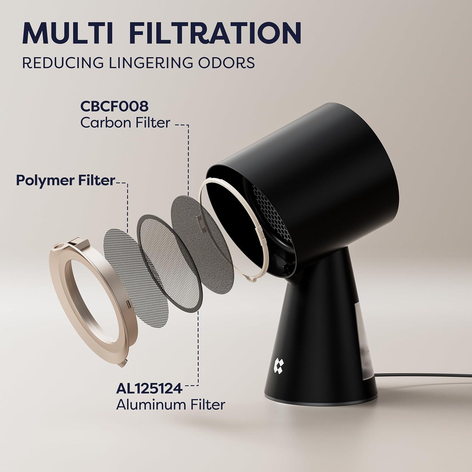 Campana Extractora Portátil CIARRA CBPHB01, 2 Velocidades, Filtro Aluminio