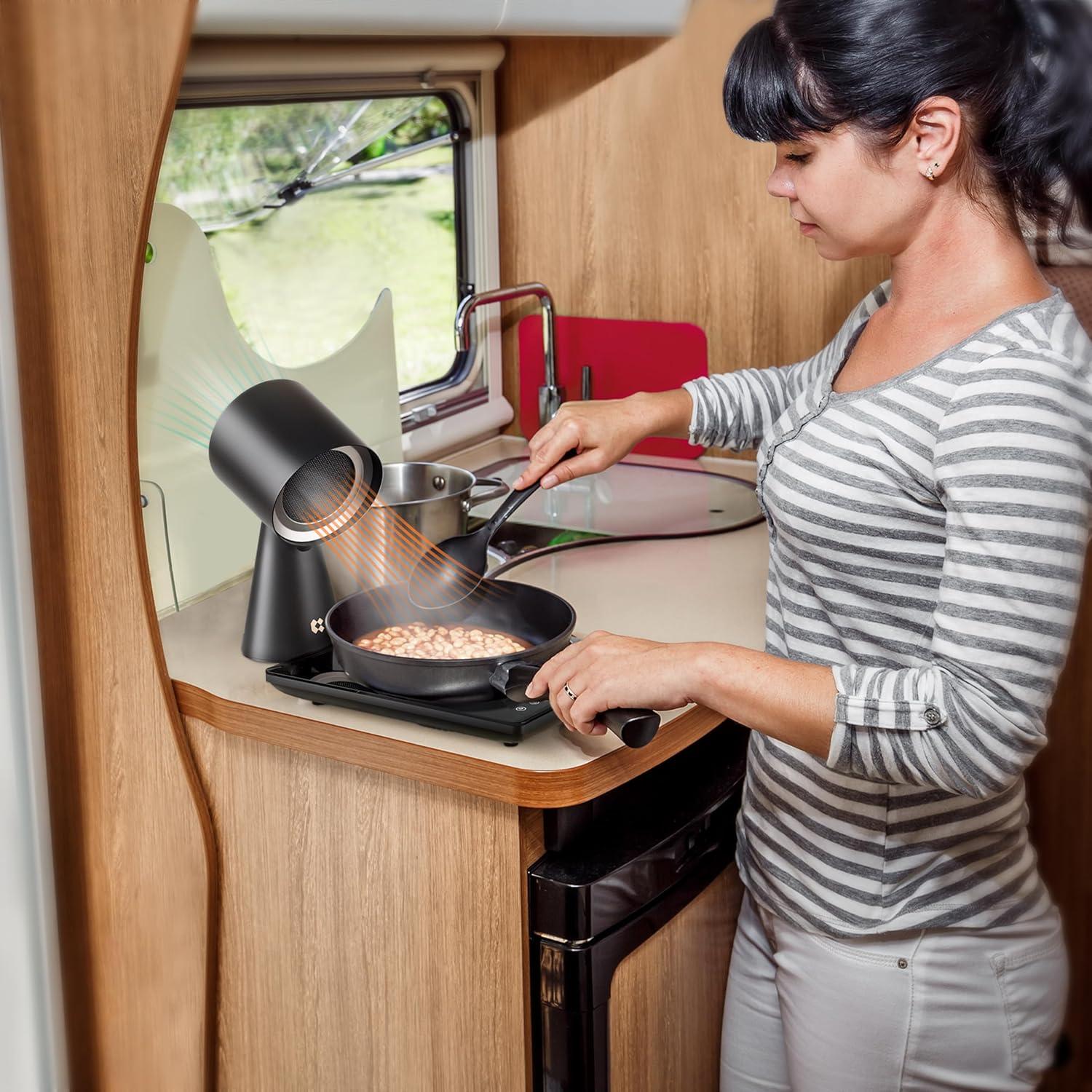 Campana Extractora Portátil CIARRA CBPHB01, 2 Velocidades, Filtro Aluminio