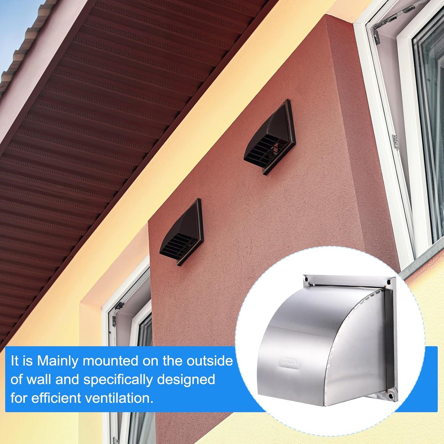 Cubierta de Ventilación de Pared PATIKIL 25.4cm Acero Inoxidable