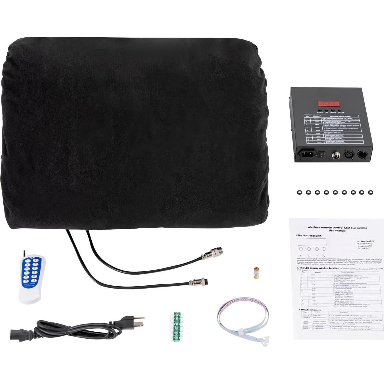 Cortina de Estrellas LED 3m x 6m LianDu Control DMX512