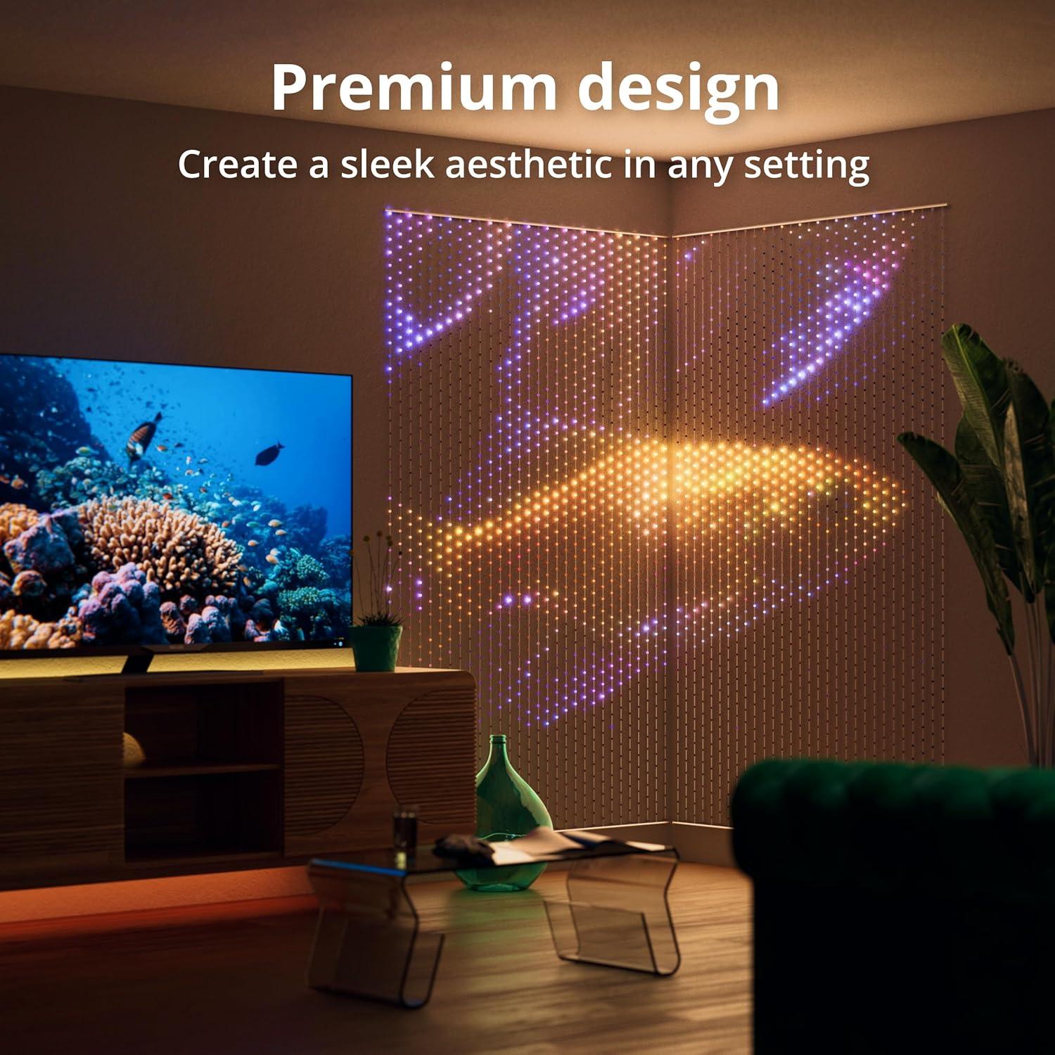 Cortina LED Twinkly 1x1m RGB Alta Densidad 480 LEDs