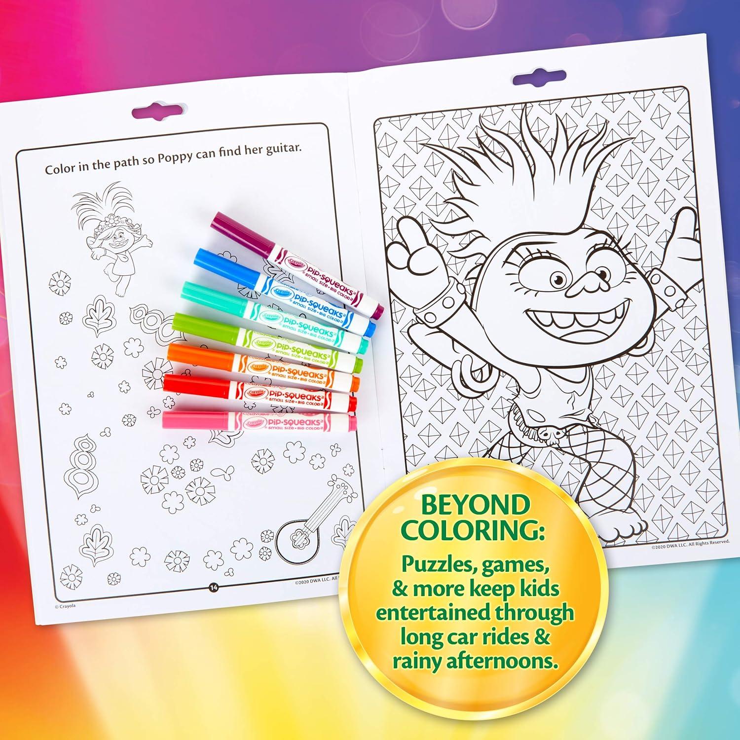 Set de Colorear Crayola Trolls World Tour 32 Páginas y 7 Marcadores