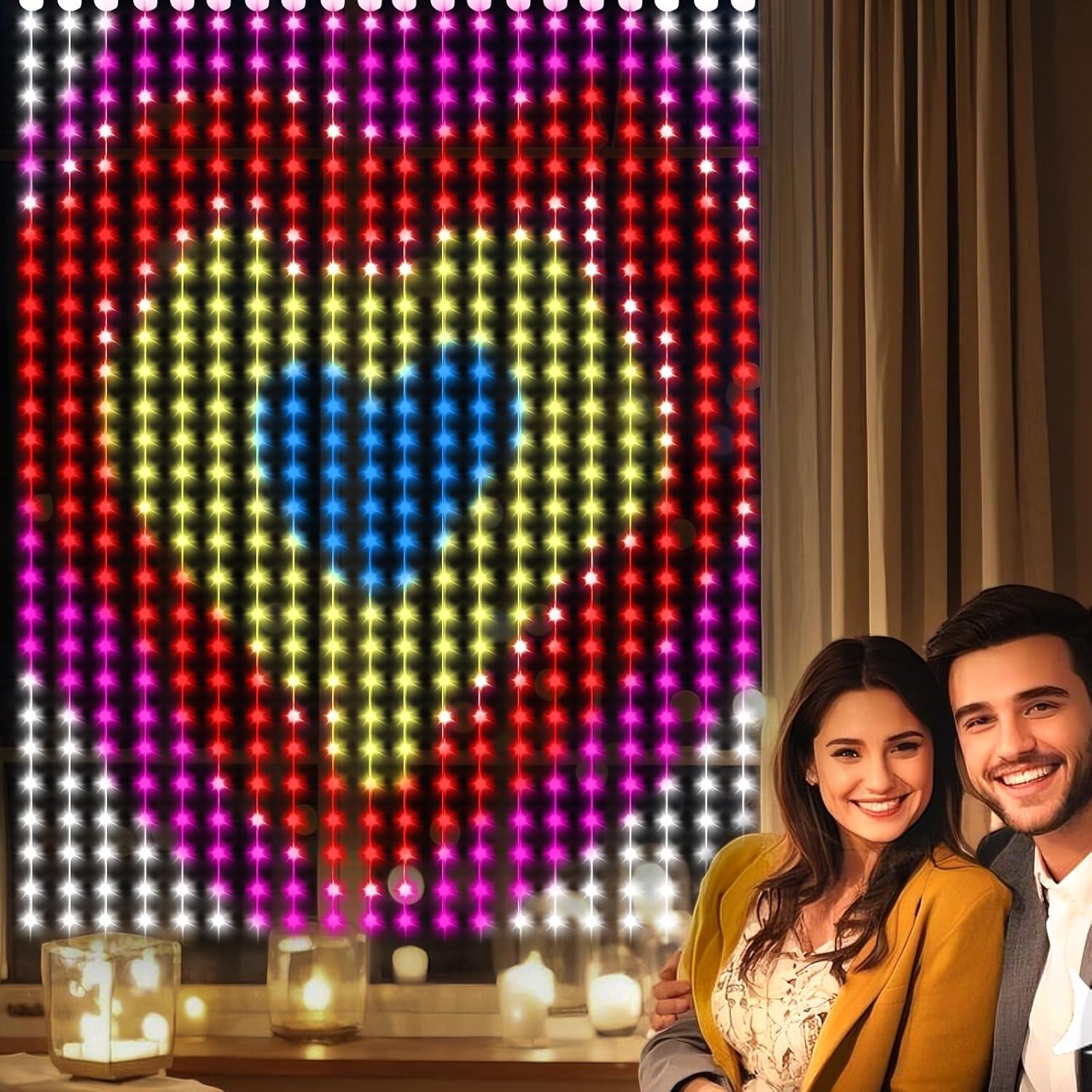 Luces de Cortina Inteligentes Afirst 540 LED RGB Control Remoto